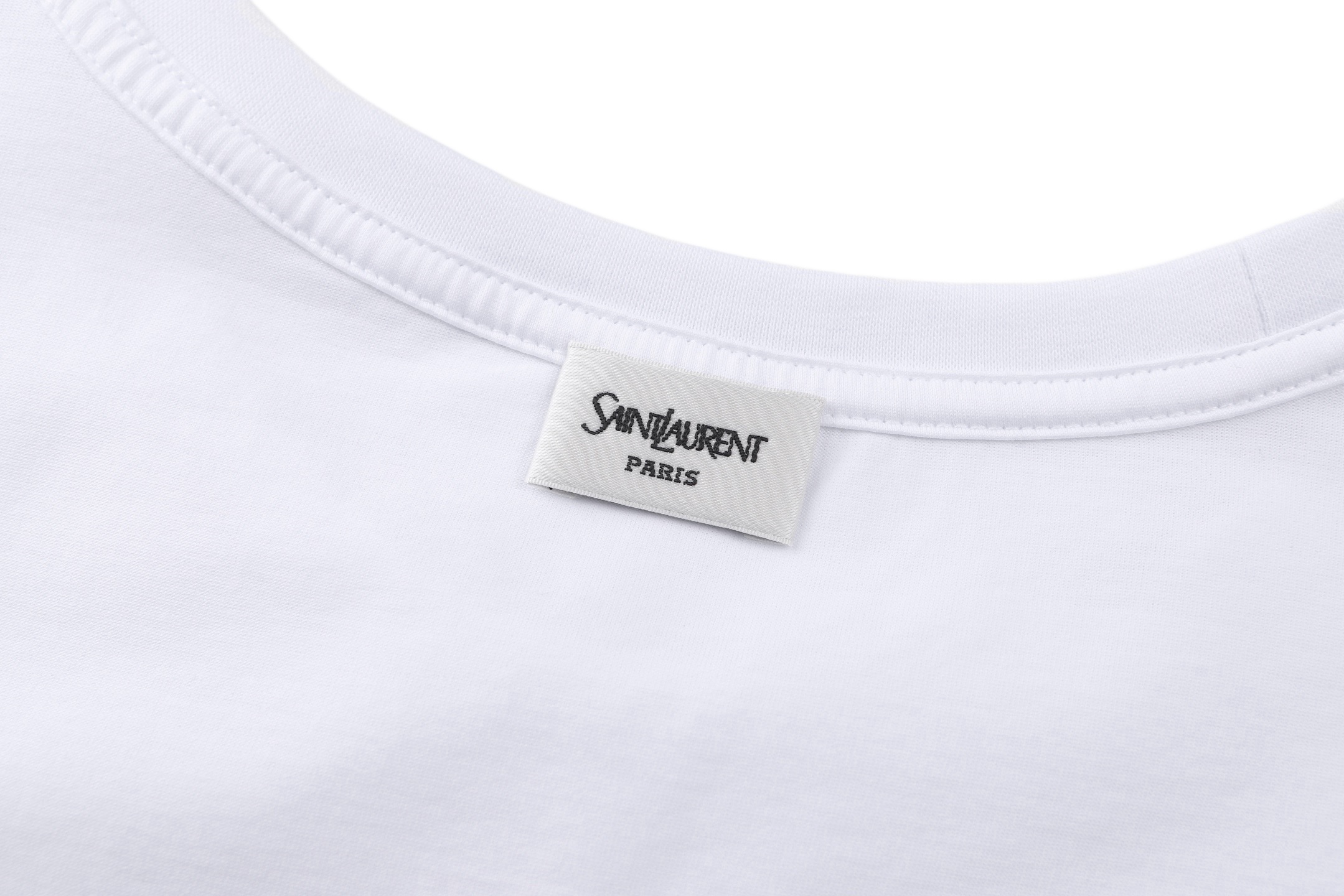 Saint Laurent Salnt Laurent 标识刺绣短袖白色