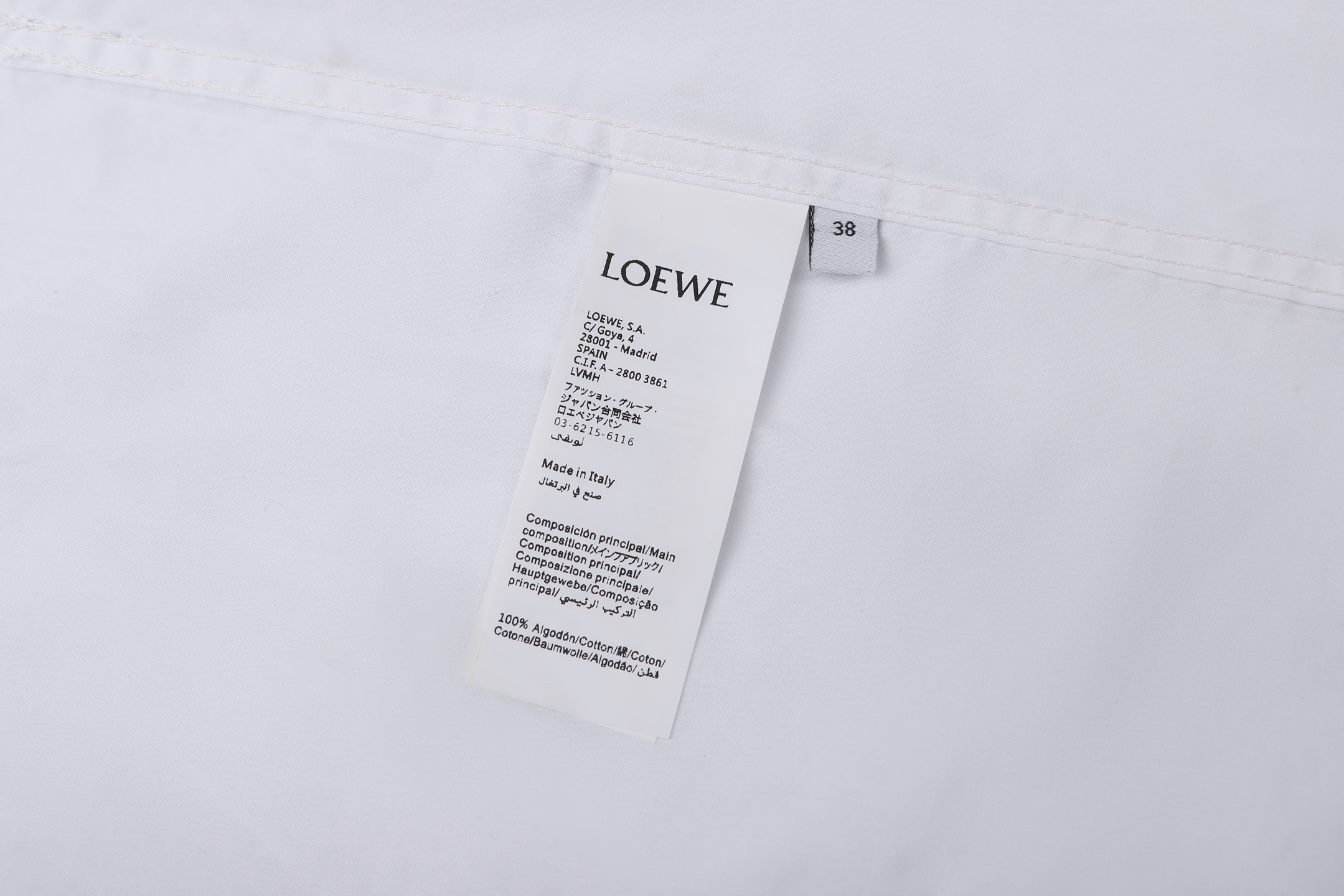 Loewe Loewe Anagram 下摆小刺绣长袖衬衫