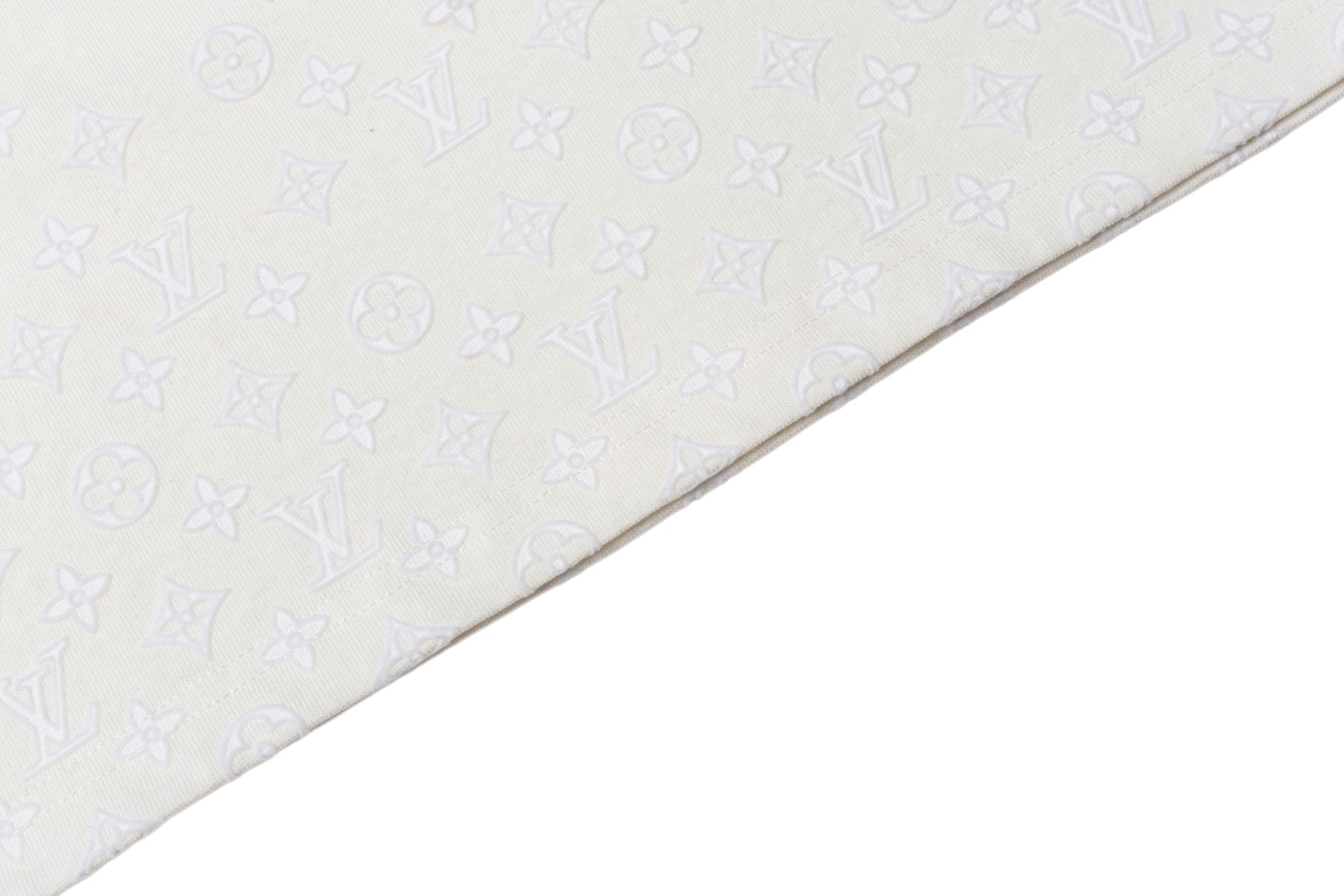 Louis Vuitton 1v 26SS 绒毛印花短袖白色