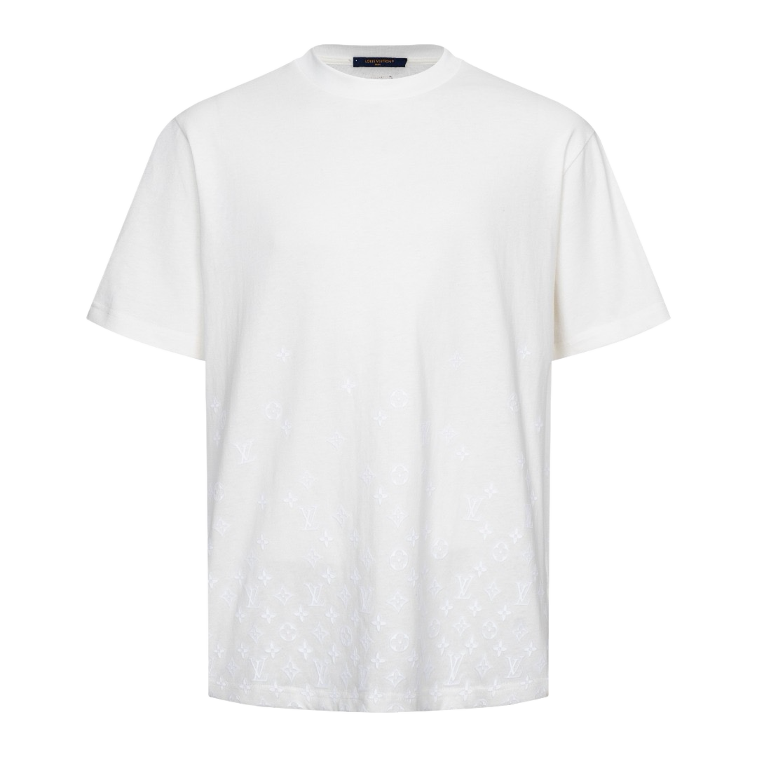 Louis Vuitton 1v 26SS 绒毛印花短袖白色