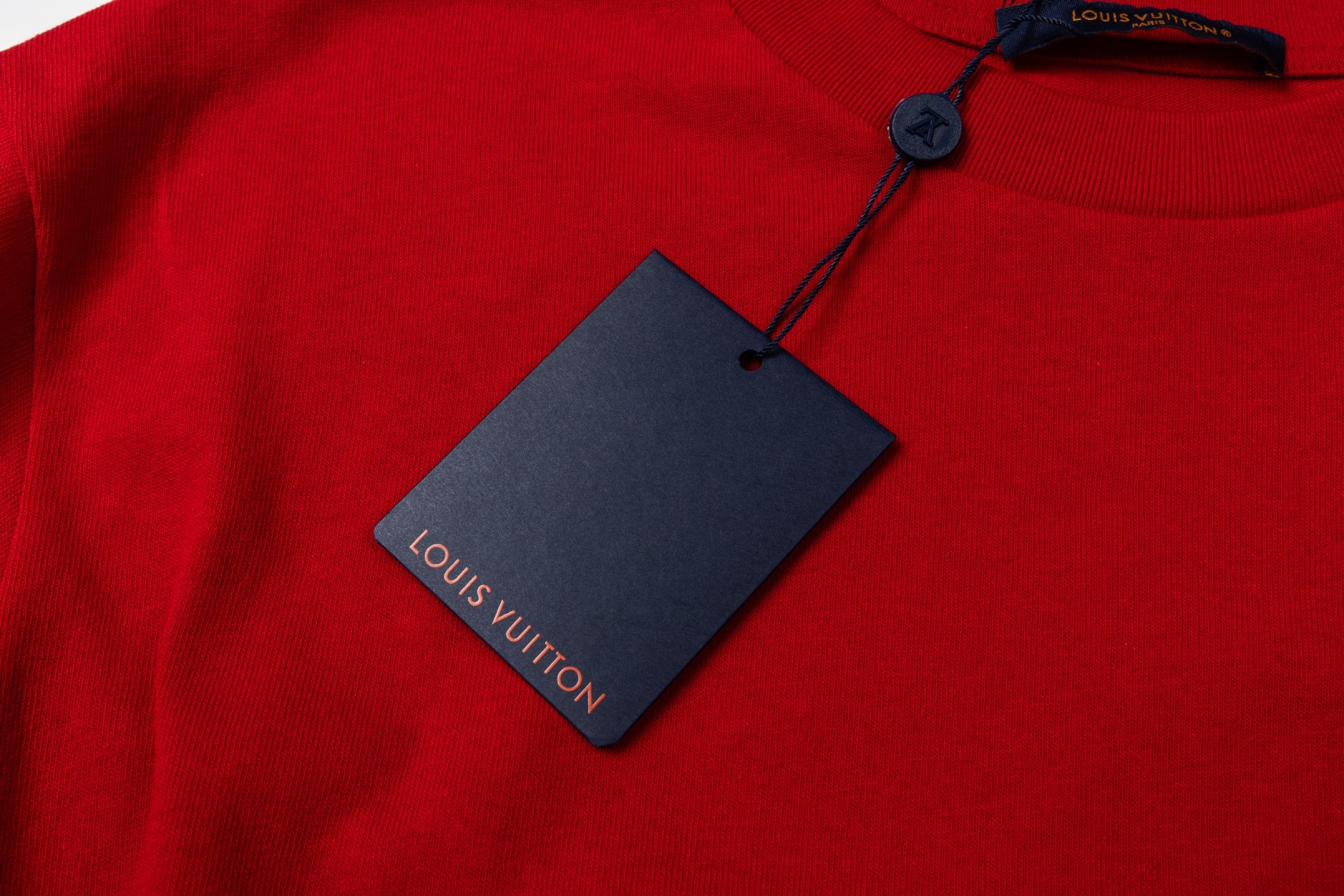 Louis Vuitton 1v 26SS 绒毛印花短袖红色