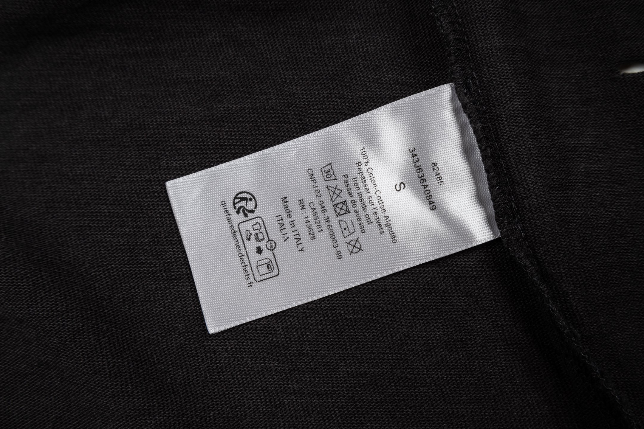 Dior CD 23FW 破洞做旧印花短袖黑色