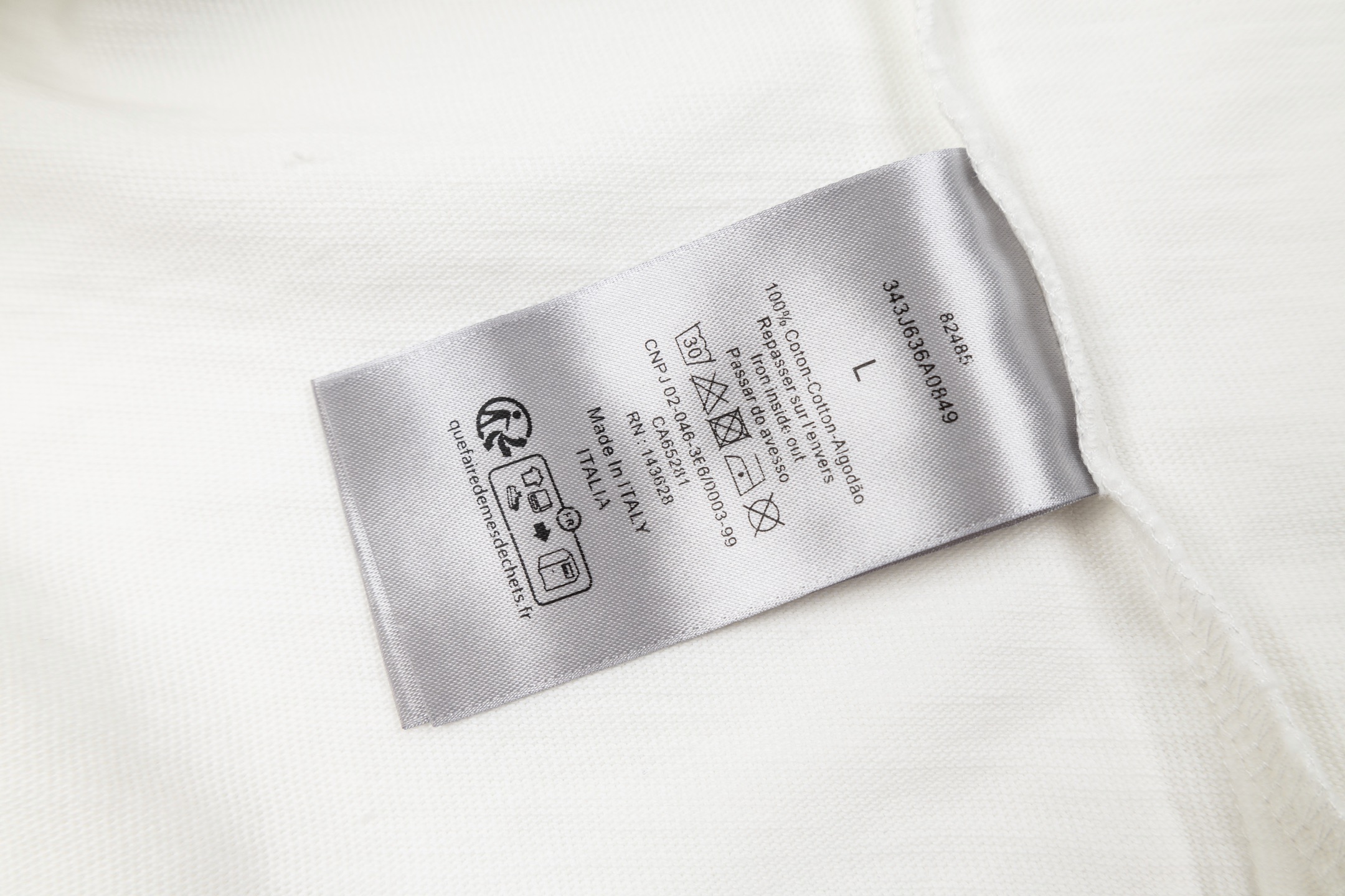 Dior CD 23FW 破洞做旧印花短袖白色