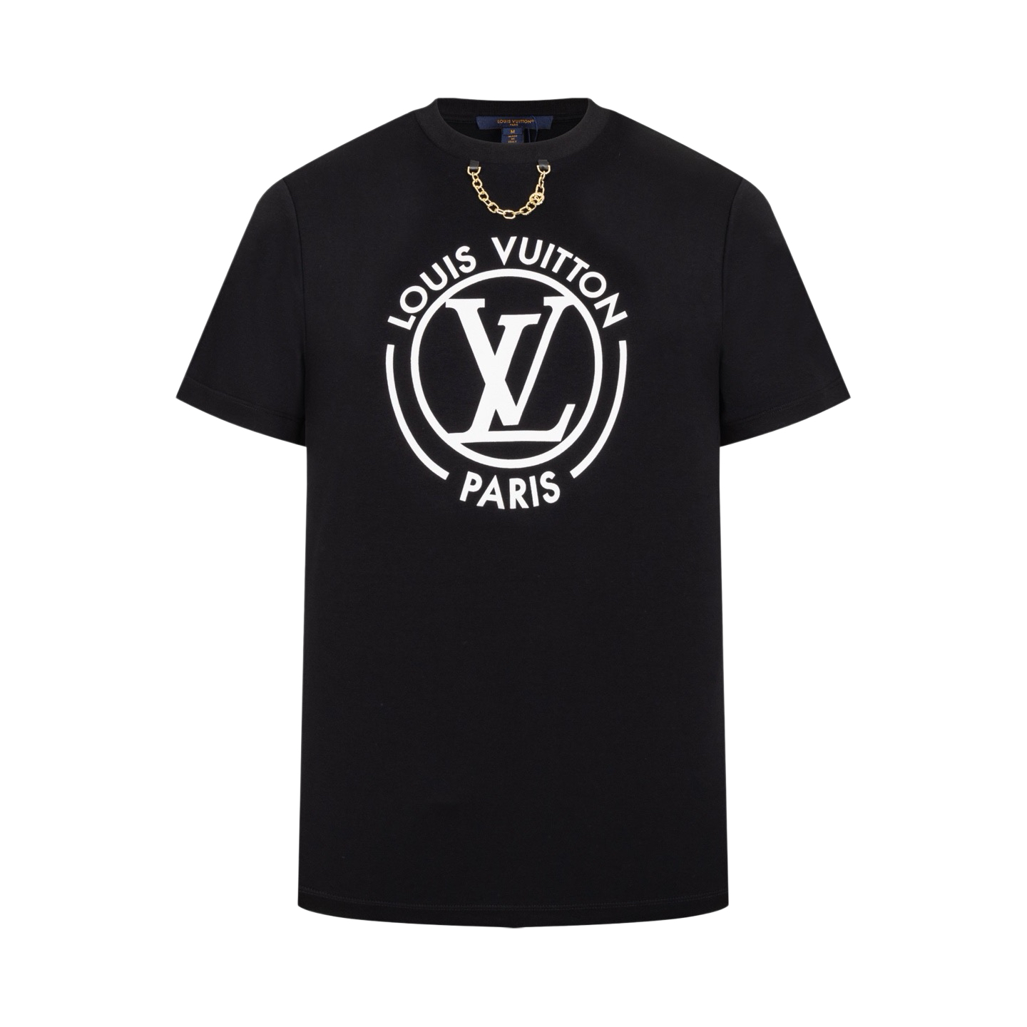 Louis Vuitton 1v 25SS 大Logo印花链条短袖黑色