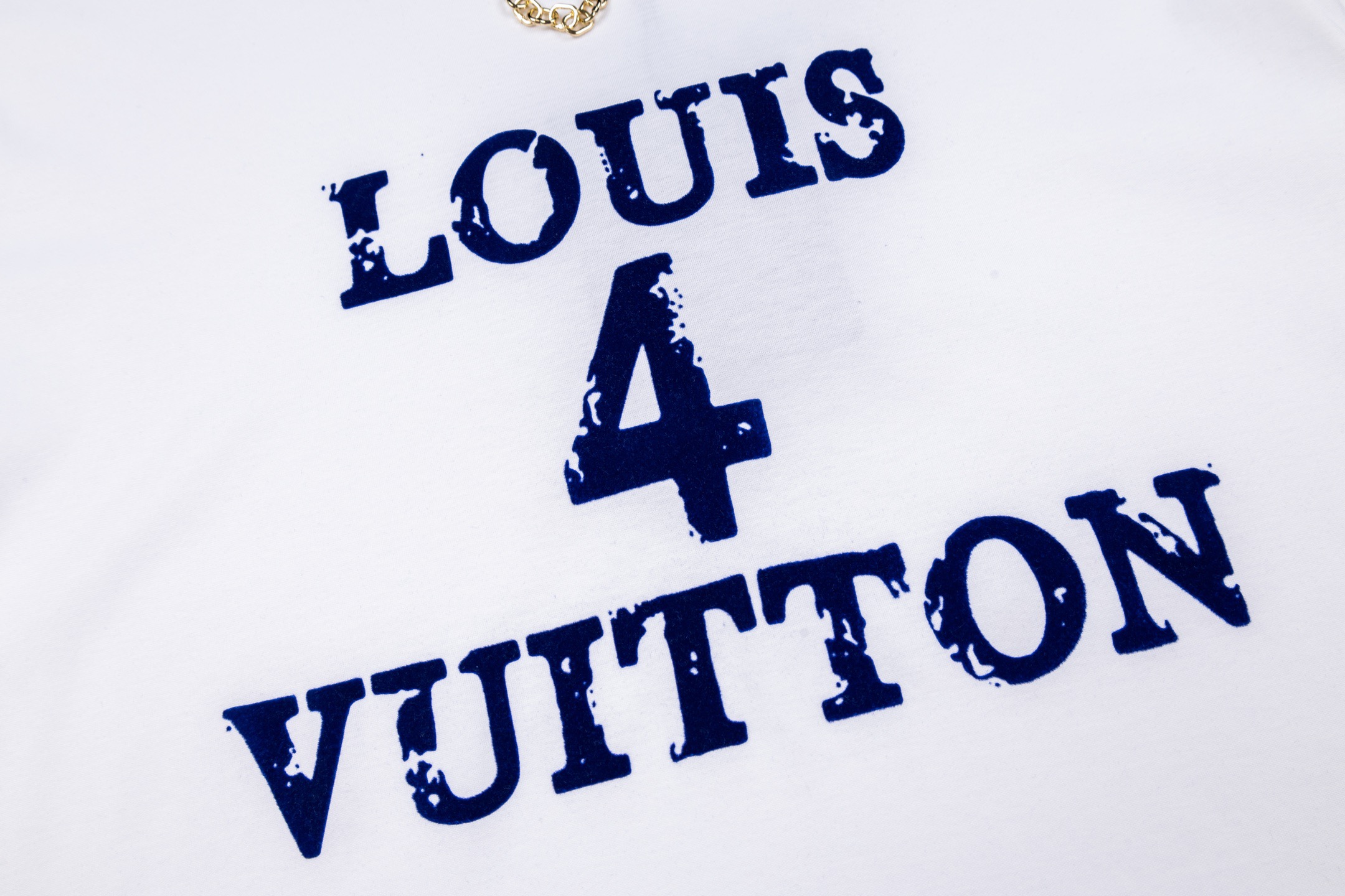 Louis Vuitton 1v 25SS 4字 植绒印花链条短袖