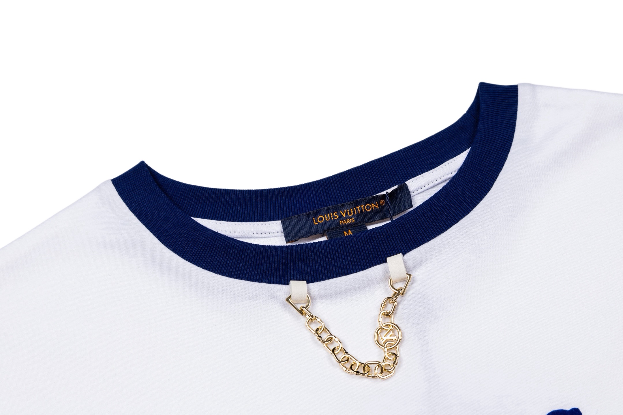 Louis Vuitton 1v 25SS 4字 植绒印花链条短袖