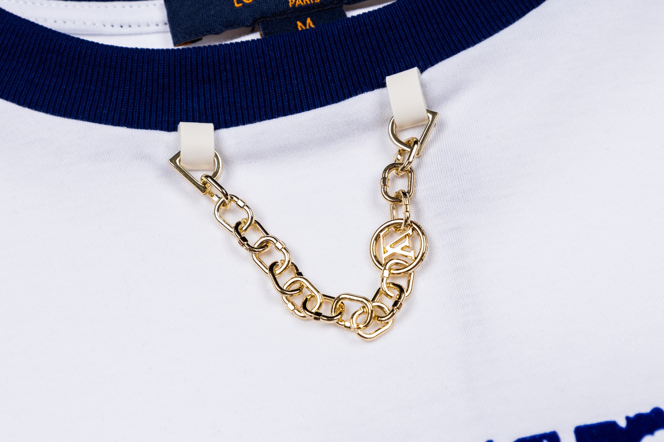 Louis Vuitton 1v 25SS 4字 植绒印花链条短袖