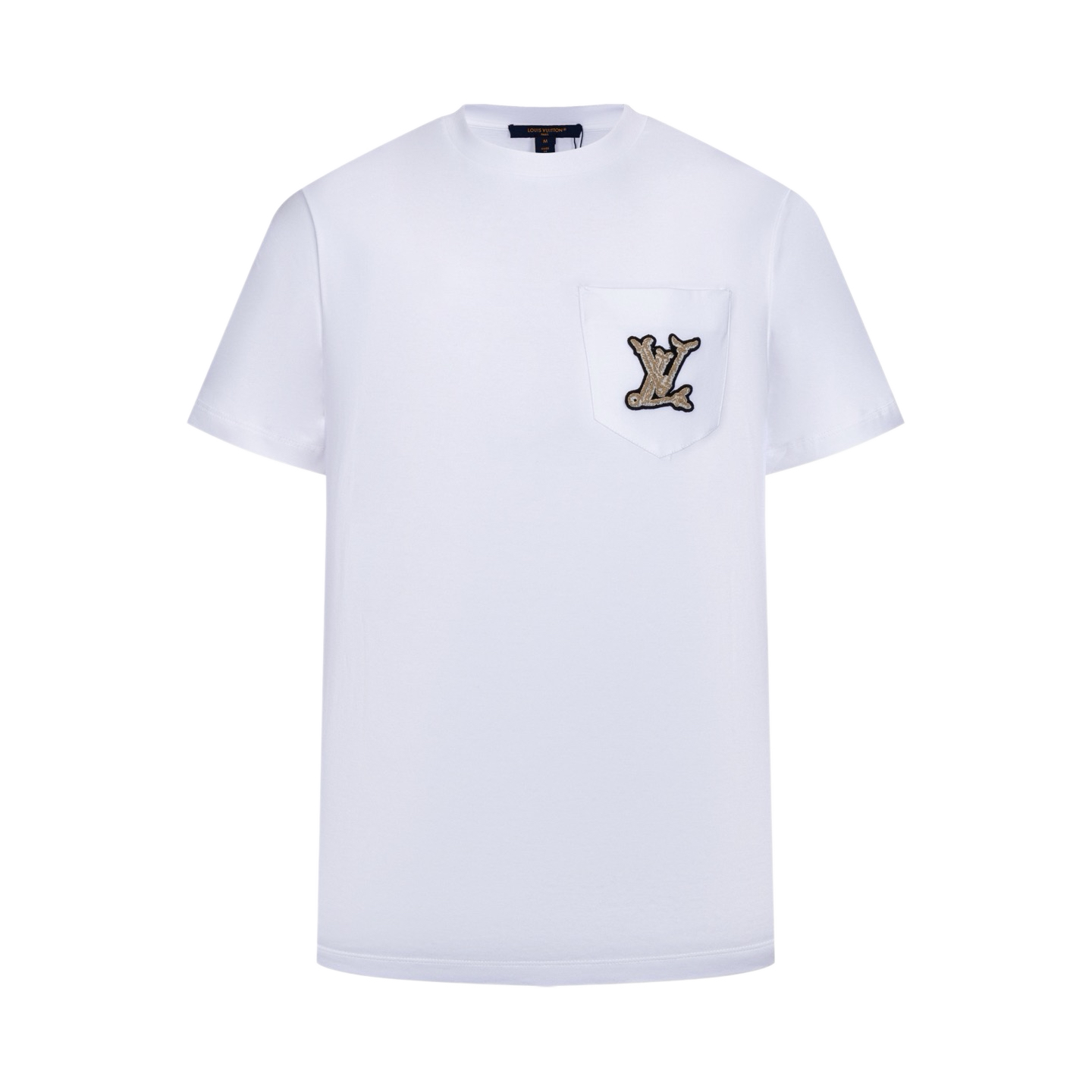Louis Vuitton 1v 25SS 航海系列金属刺绣标识口袋短袖