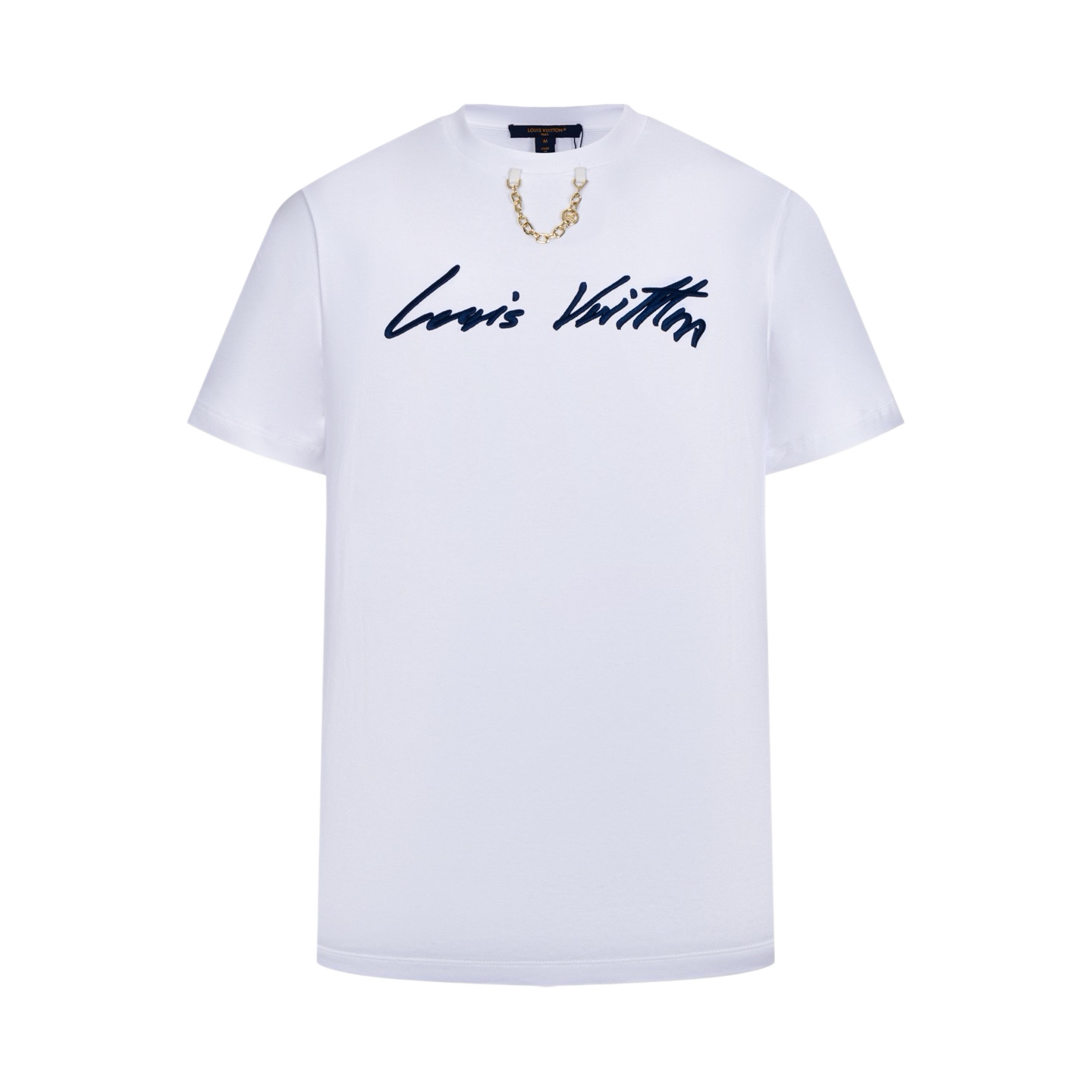 Louis Vuitton 1v 25SS 手写体标识刺绣链条短袖
