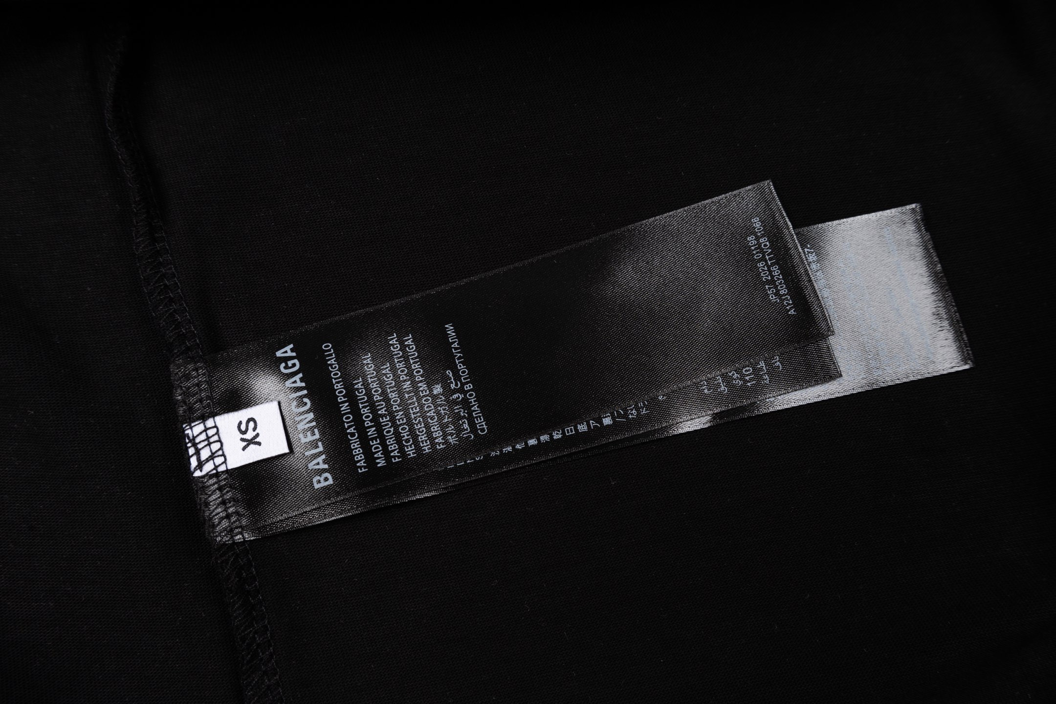 Balenciaga BLCG 26SS 520限定标签印花短袖黑色