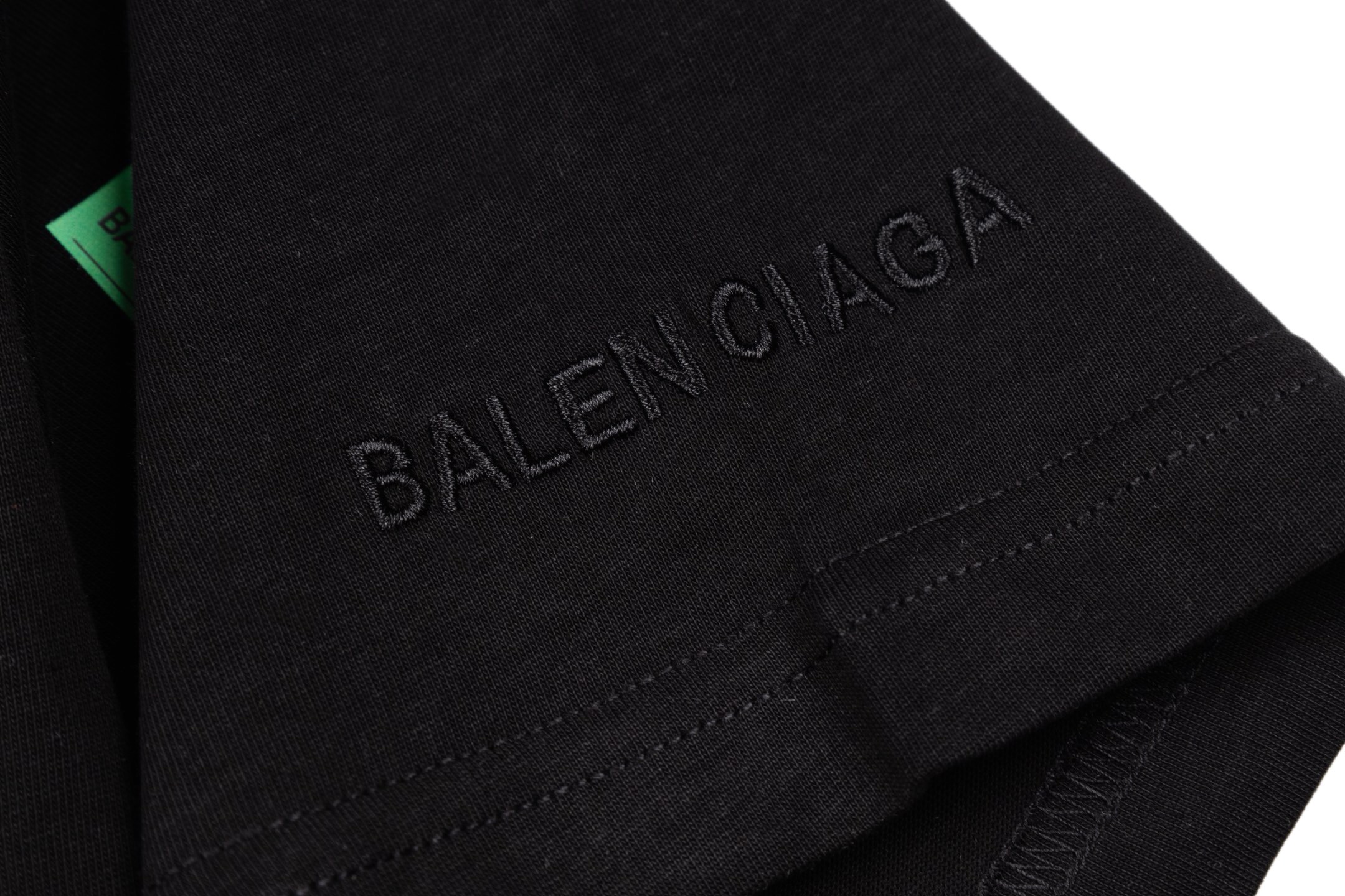 Balenciaga BLCG 26SS 520限定标签印花短袖黑色