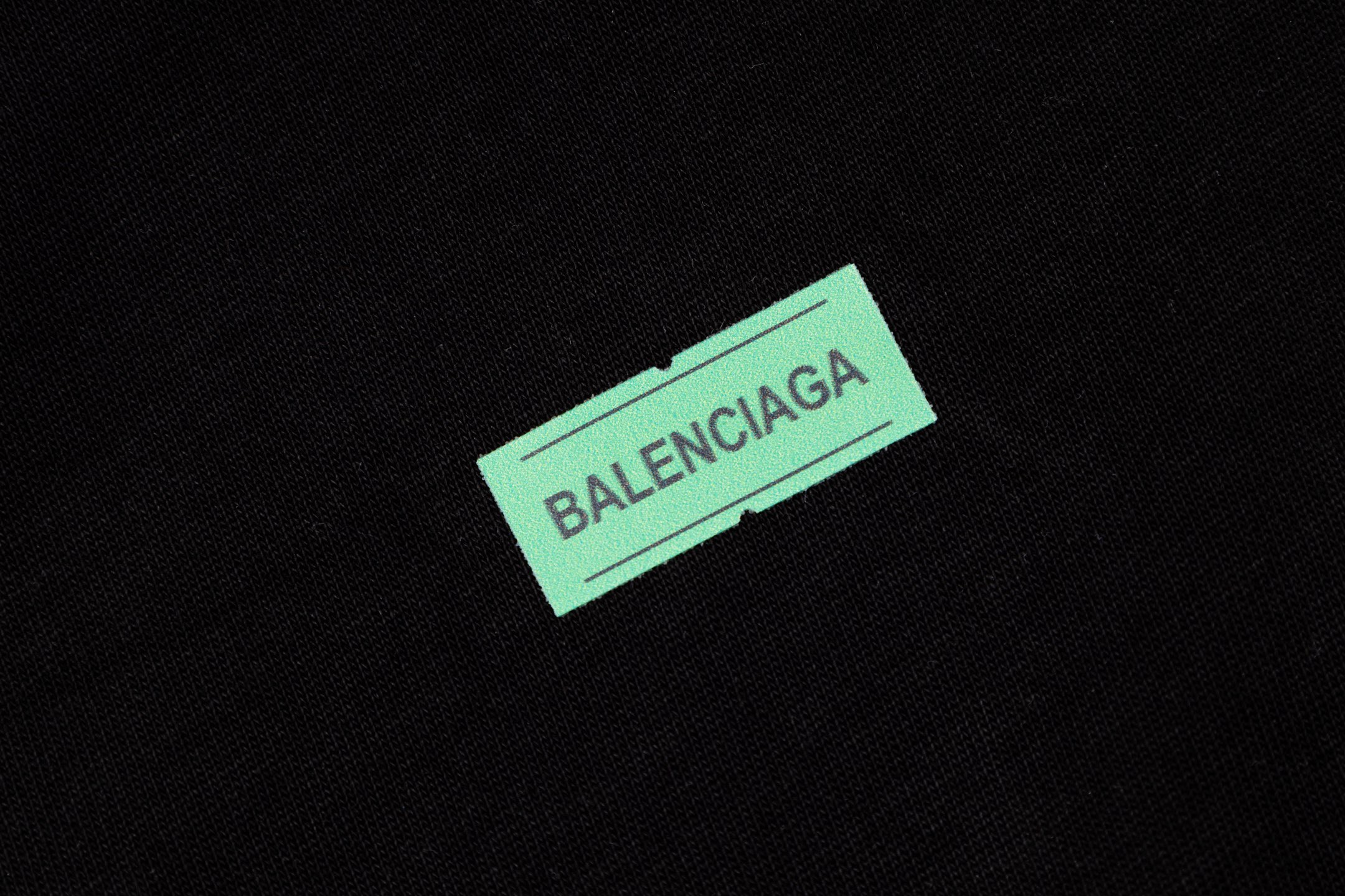 Balenciaga BLCG 26SS 520限定标签印花短袖黑色
