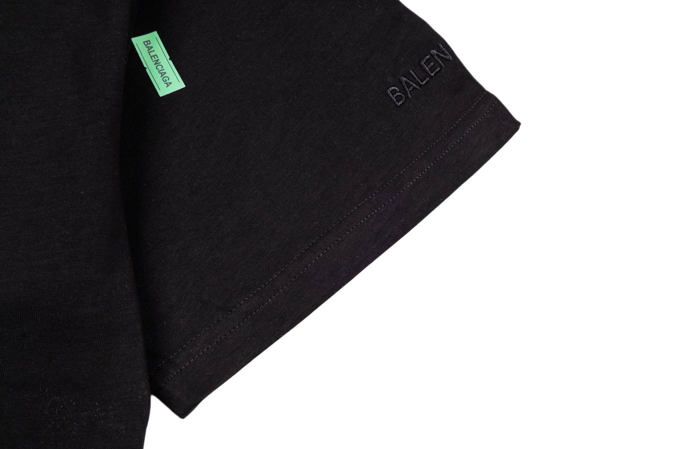 Balenciaga BLCG 26SS 520限定标签印花短袖黑色
