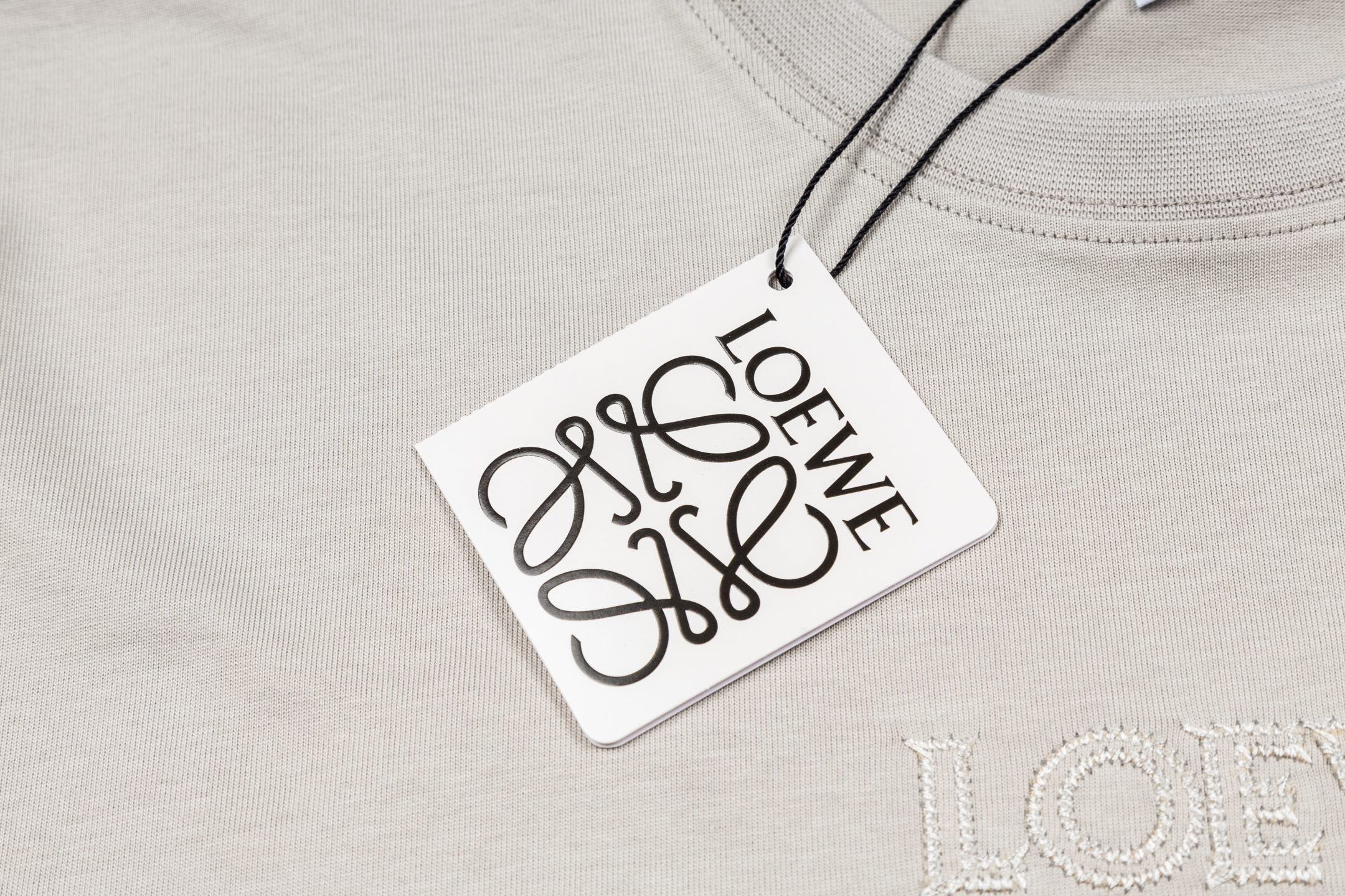 Loewe Loewe Anagram 锯齿线刺绣短袖灰色