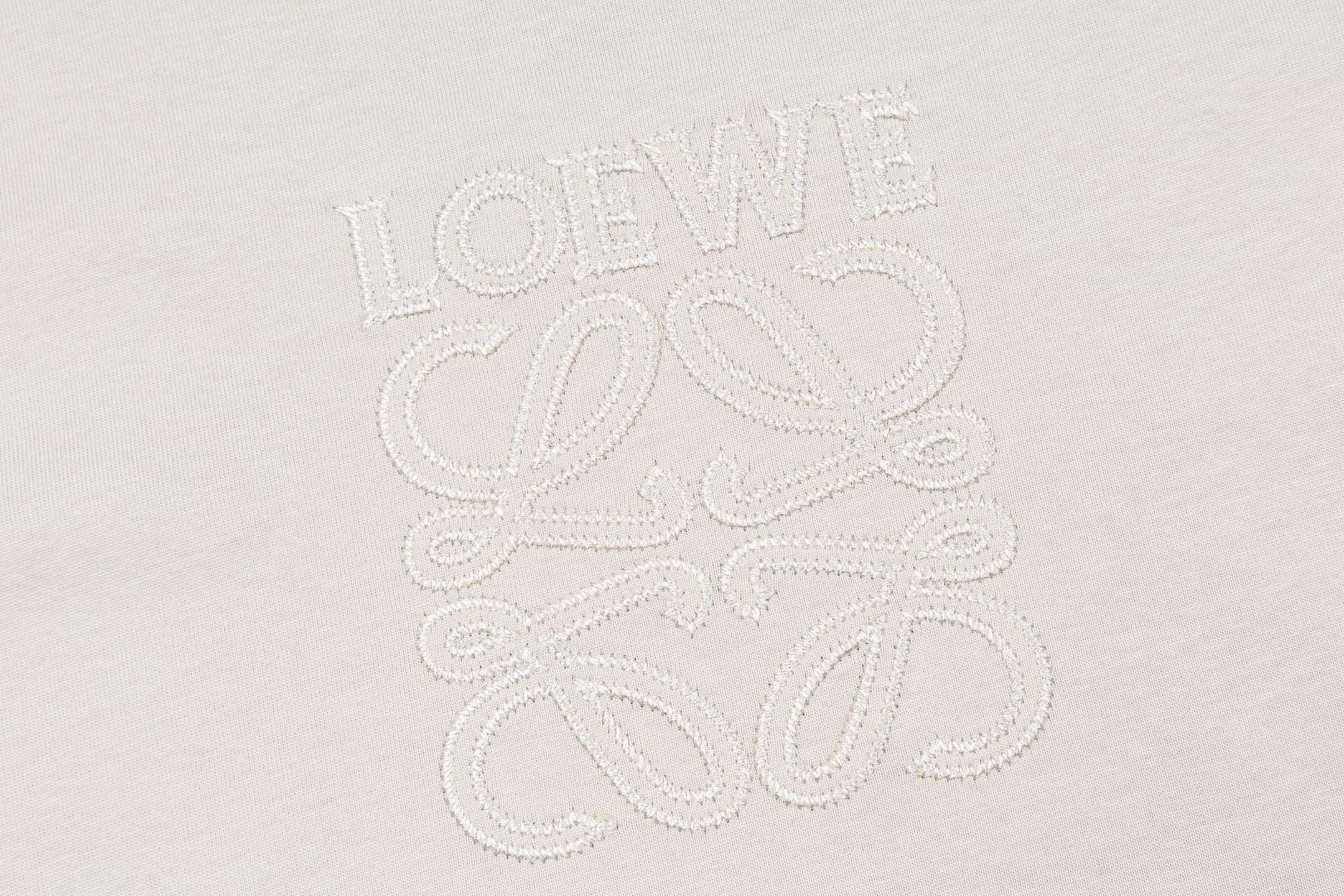 Loewe Loewe Anagram 锯齿线刺绣短袖灰色