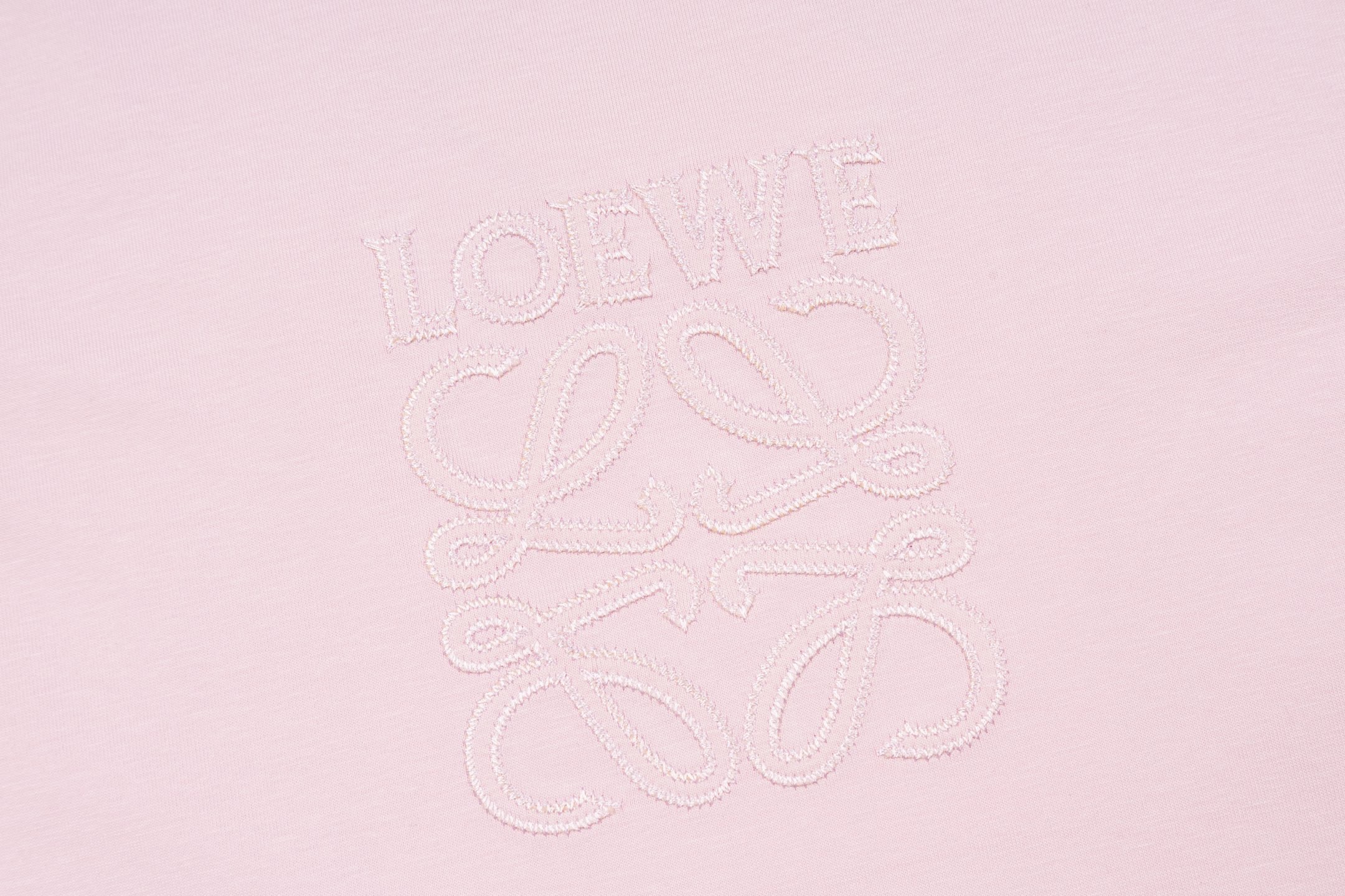 Loewe Loewe Anagram 锯齿线刺绣短袖粉色