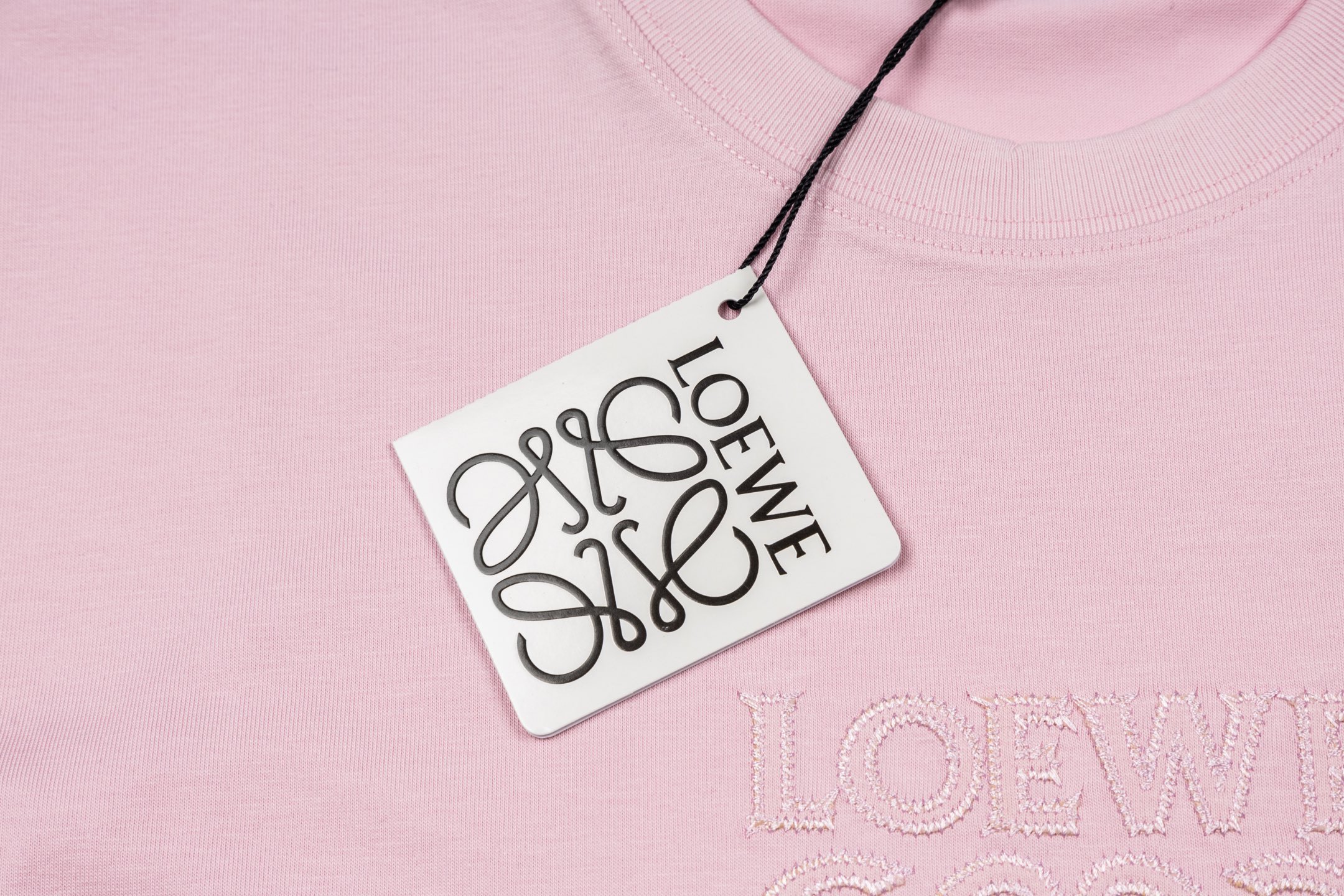 Loewe Loewe Anagram 锯齿线刺绣短袖粉色