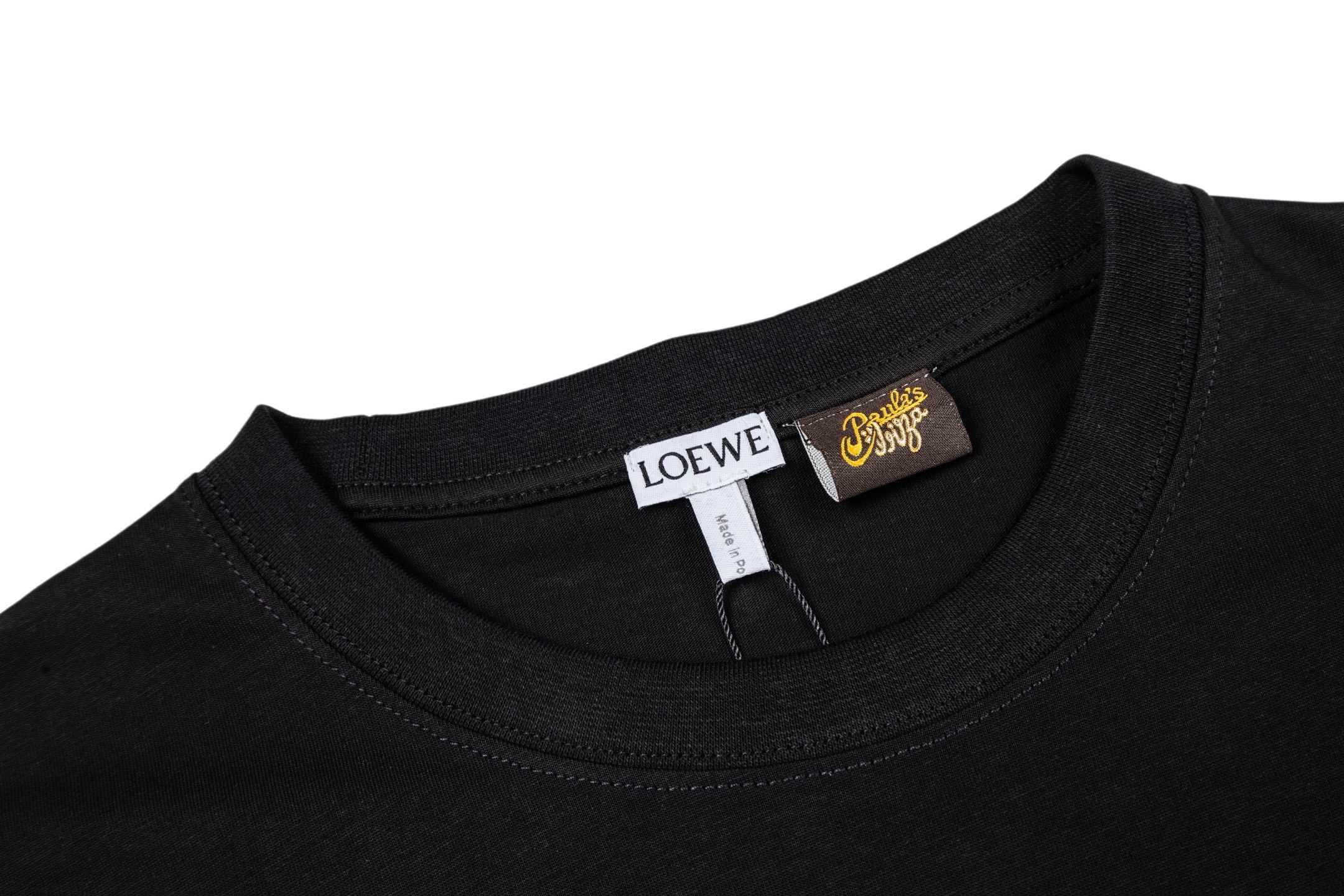Loewe Loewe Anagram 双藤刺绣短袖黑色