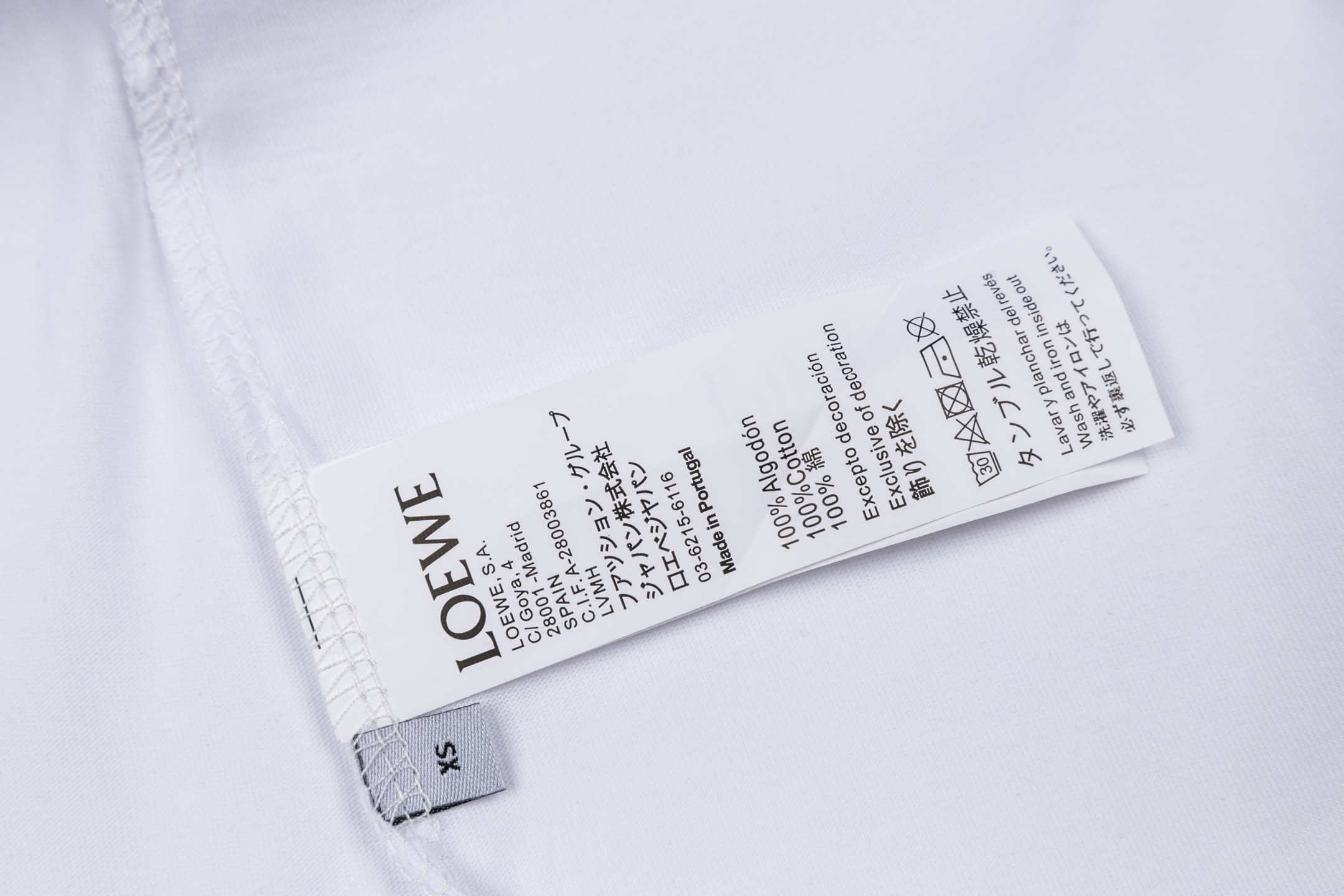 Loewe Loewe Anagram 双藤刺绣短袖白色