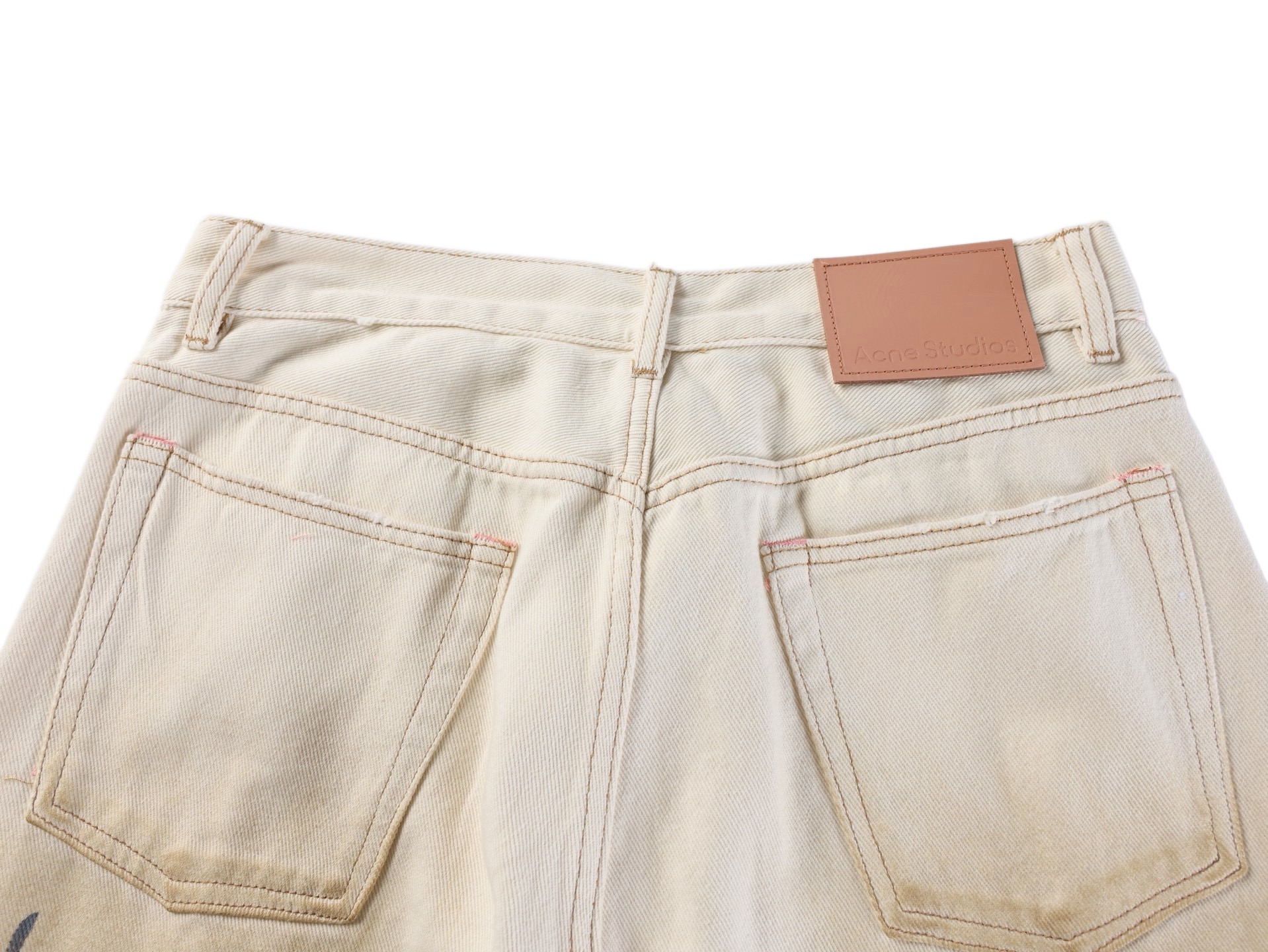 Acne Studios Acne 26SS 白泼墨牛仔长裤