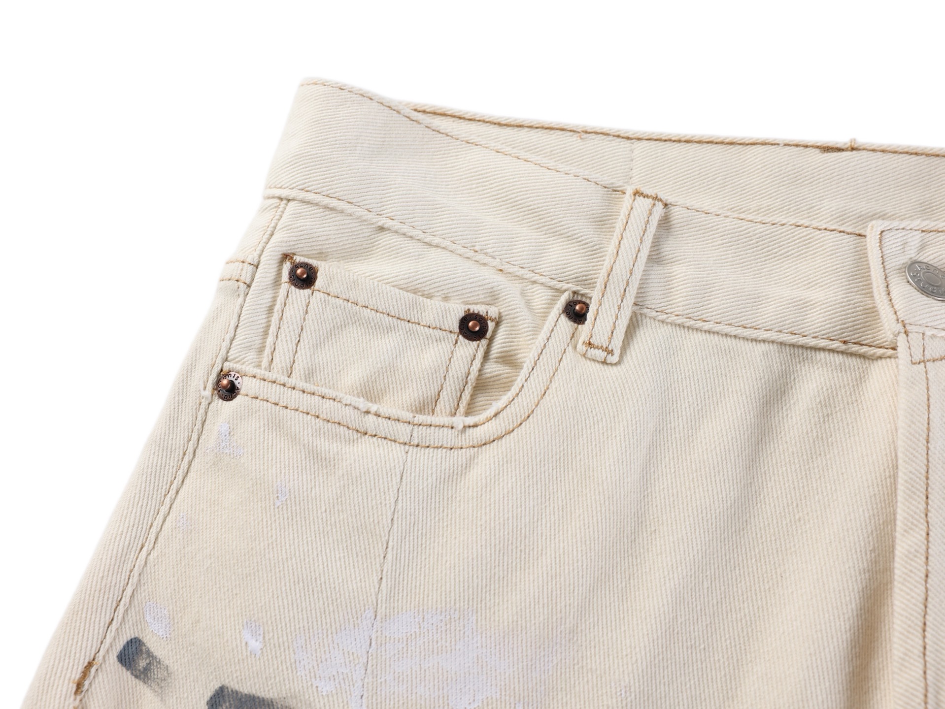Acne Studios Acne 26SS 白泼墨牛仔长裤