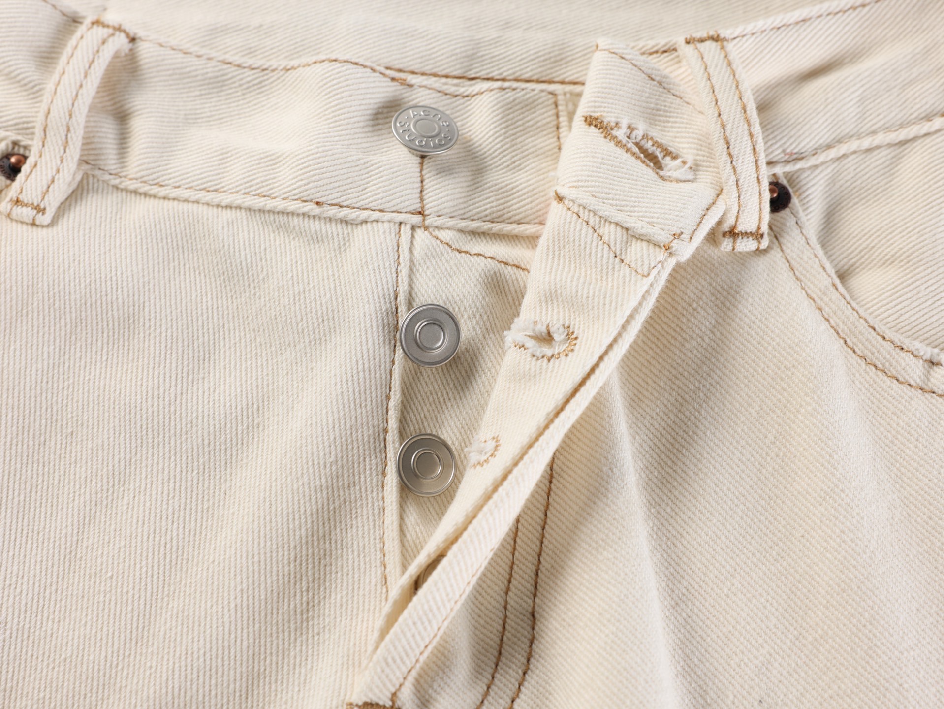 Acne Studios Acne 26SS 白泼墨牛仔长裤