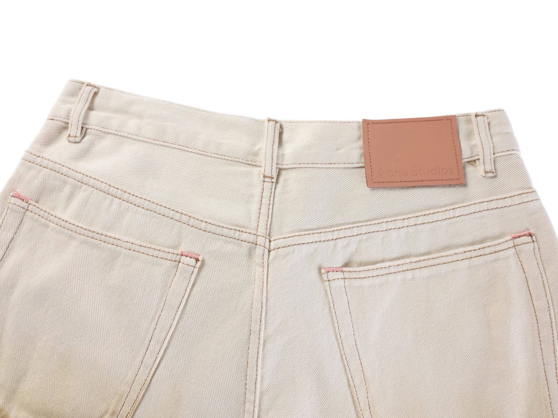 Acne Studios Acne 26SS 白泼墨牛仔七分短裤