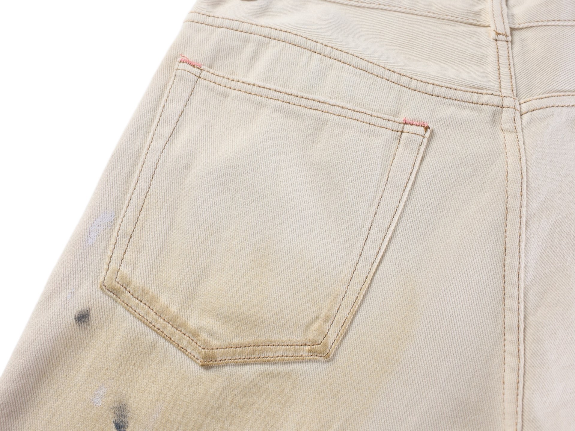 Acne Studios Acne 26SS 白泼墨牛仔七分短裤