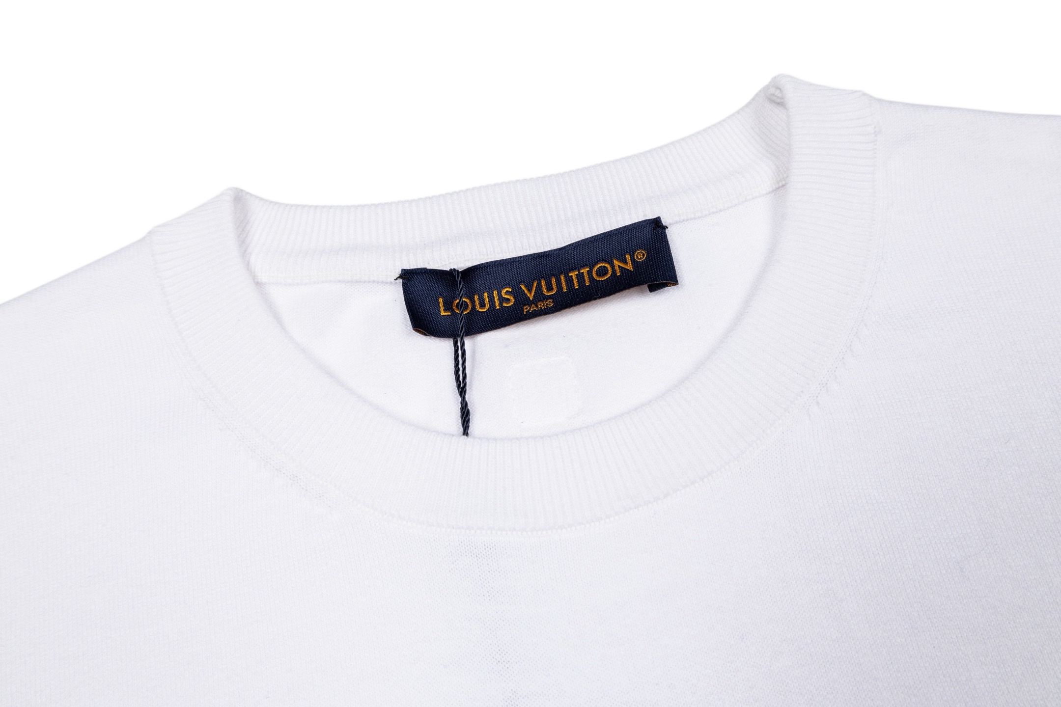 Louis Vuitton 1v 26SS 字母手势拼色刺绣针织短袖