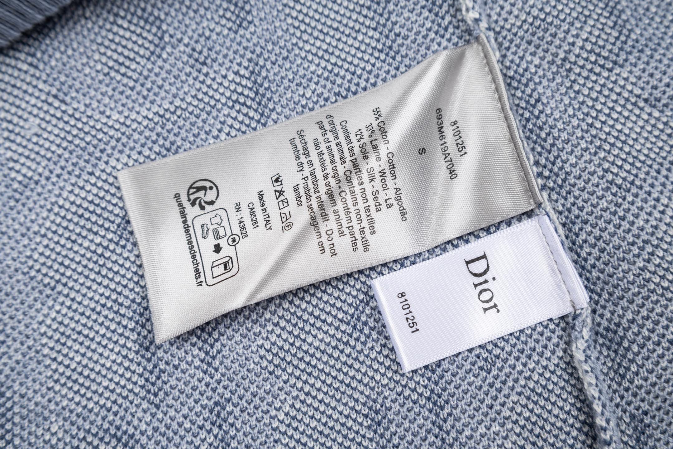 Dior CD 26SS Obliqie老花提花针织短袖蓝色