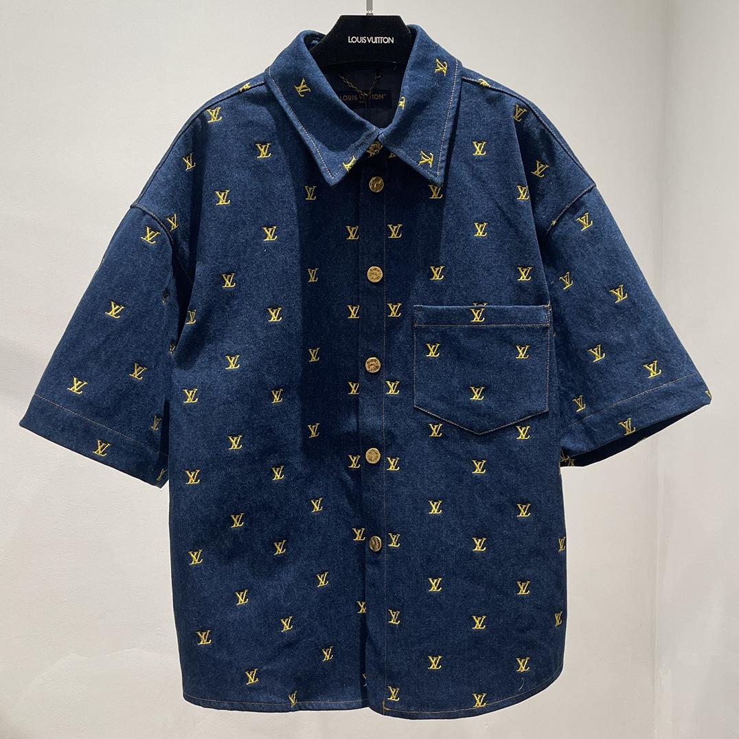 High Quality Customize
 Louis Vuitton Clothing Shirts & Blouses Embroidery Unisex Spring/Summer Collection