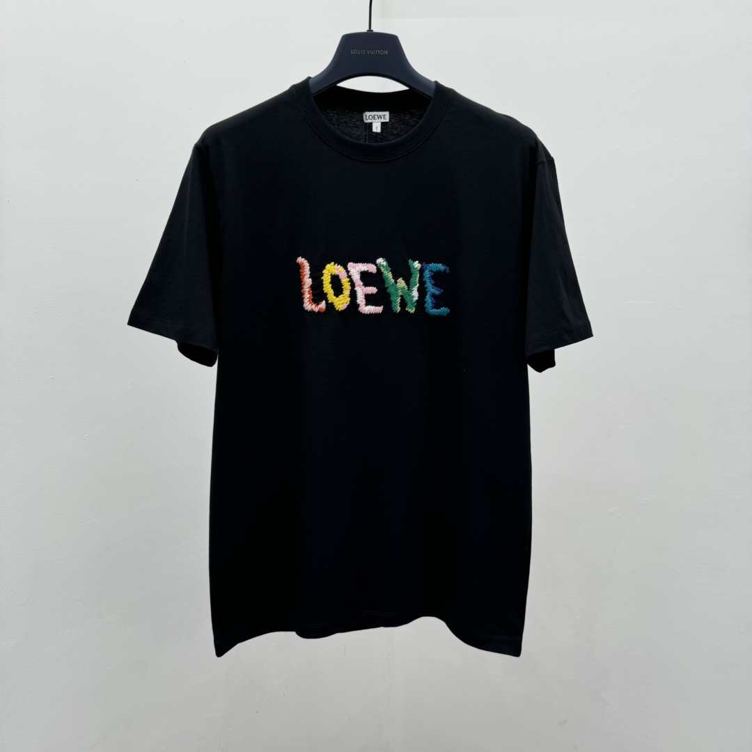 Loewe Replica’s
 Kleding T-Shirt AAAA -kwaliteitsreplica
 Doodle Borduurwerk Korte mouw