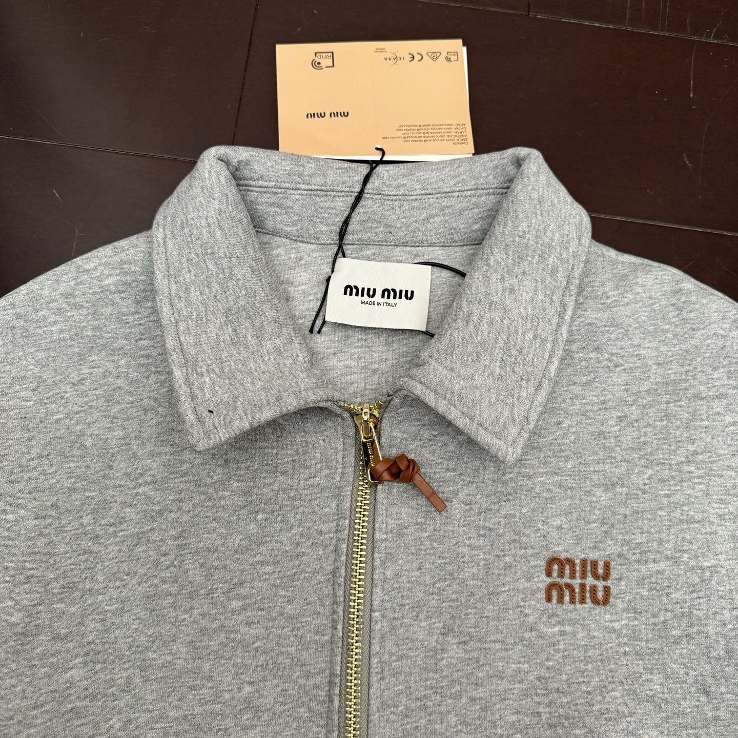 “New Miumiu Cotton Zipper Jacket: Space Cotton, Embroidery, Pure Cotton Fabric” - 图片 5