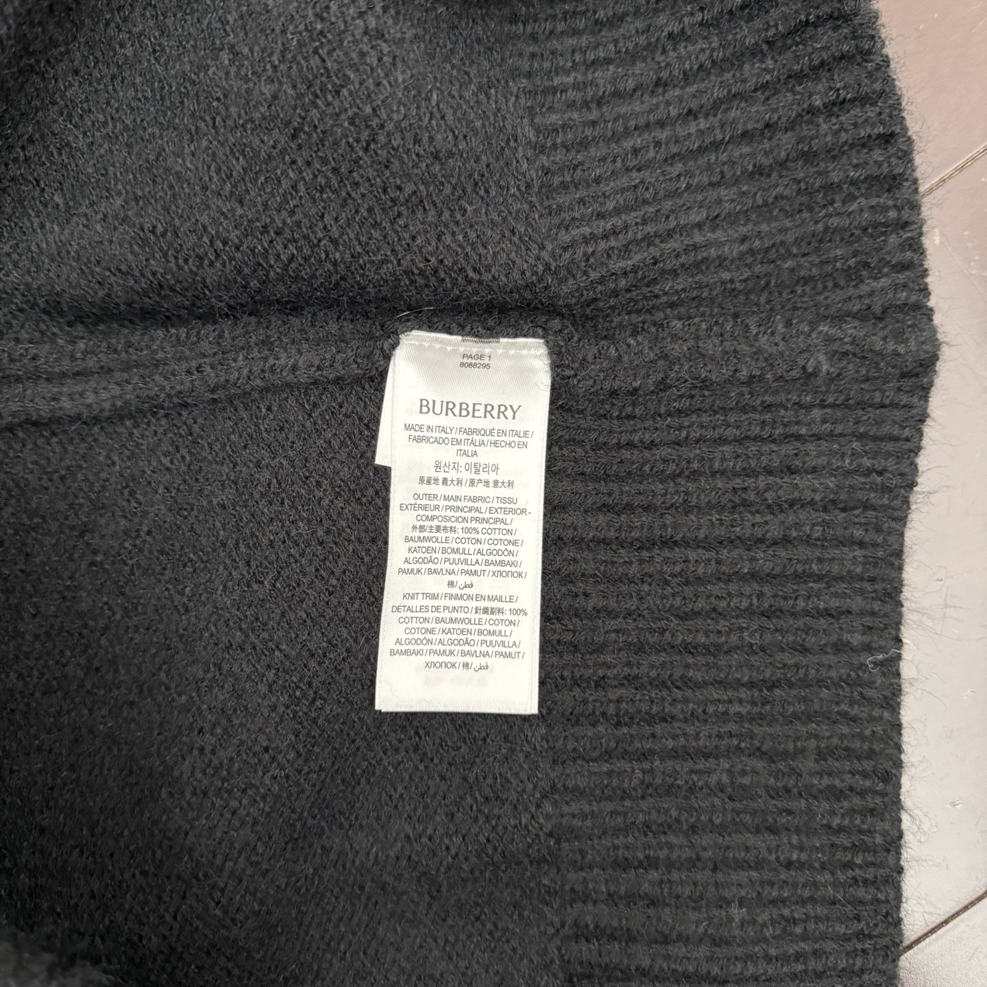 Burberry Babboli Wool Knitted Shirt: High-Quality Fabric, Italian Craftsmanship, Size S/M/L/XL - 图片 9