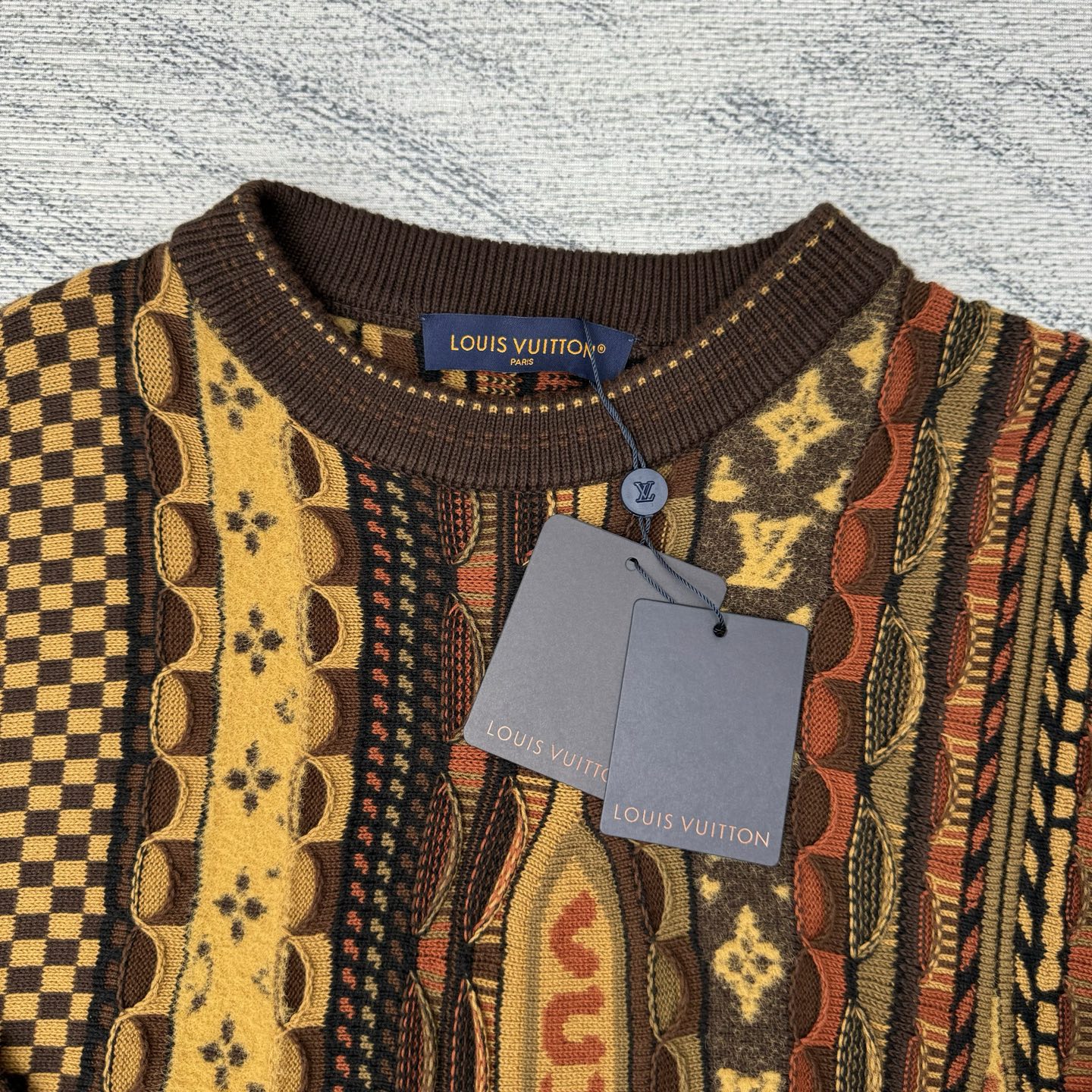 Louis Vuitton x Nigo Monogram Jacquard Wool Blend Crewneck Sweater 6 i1758045734981 5052 0 5