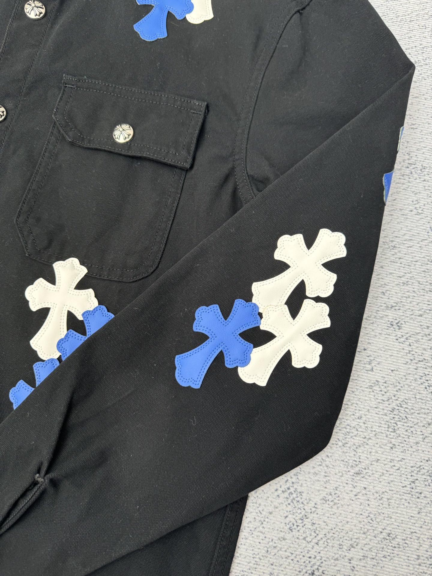 Chrome Hearts CH Patchwork Denim Jacket - Cross Design, Premium Quality 8 i1758917414019 3791 0 6