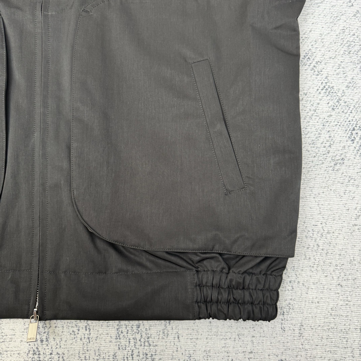 Diorior Couture Black Cotton Blouson Jacket with Embroidered Logo - New 2025 10 i1758919376847 1582 0 8