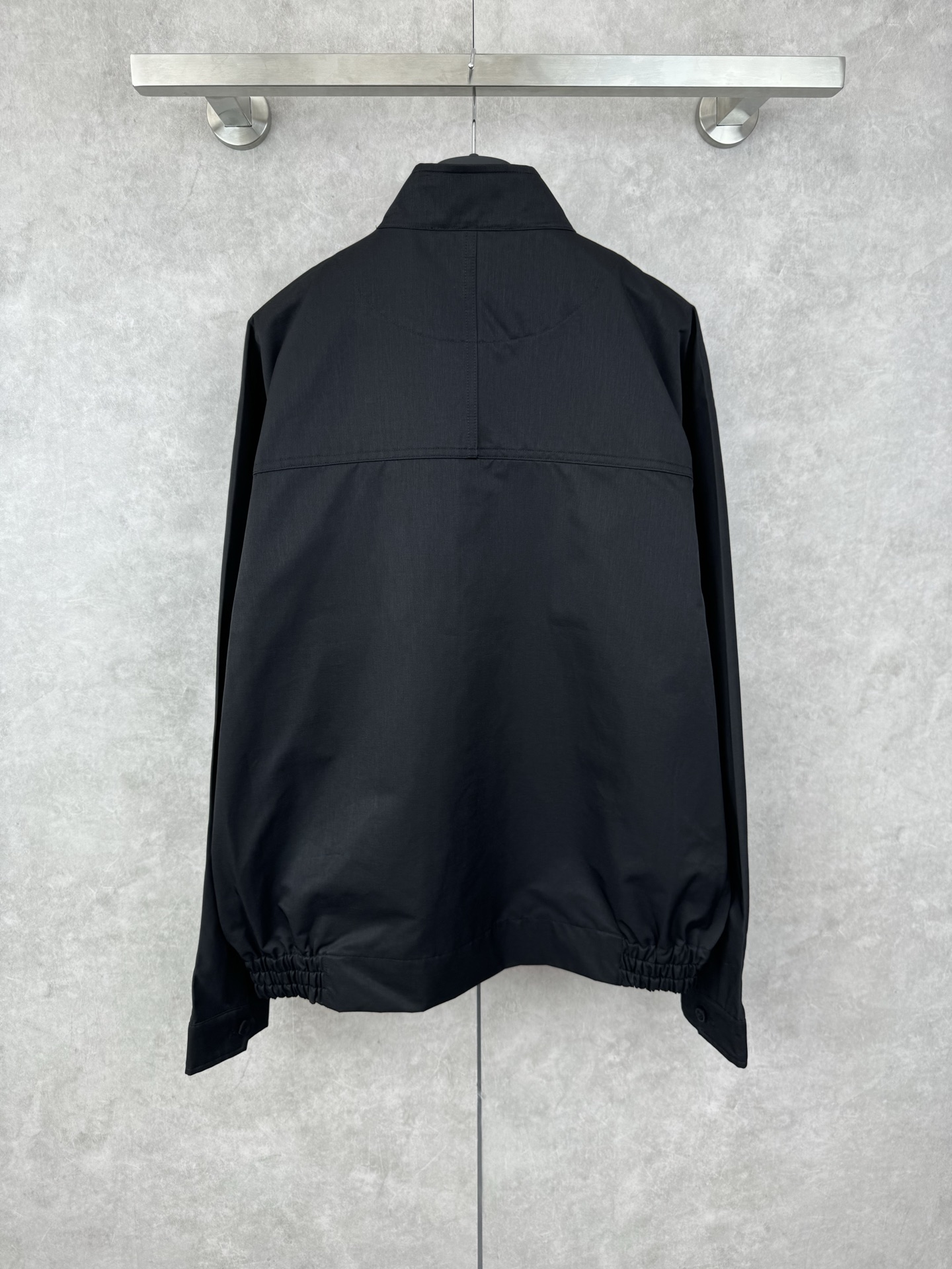 Diorior Couture Black Cotton Blouson Jacket with Embroidered Logo - New 2025 3 i1758919378716 7480 0 1