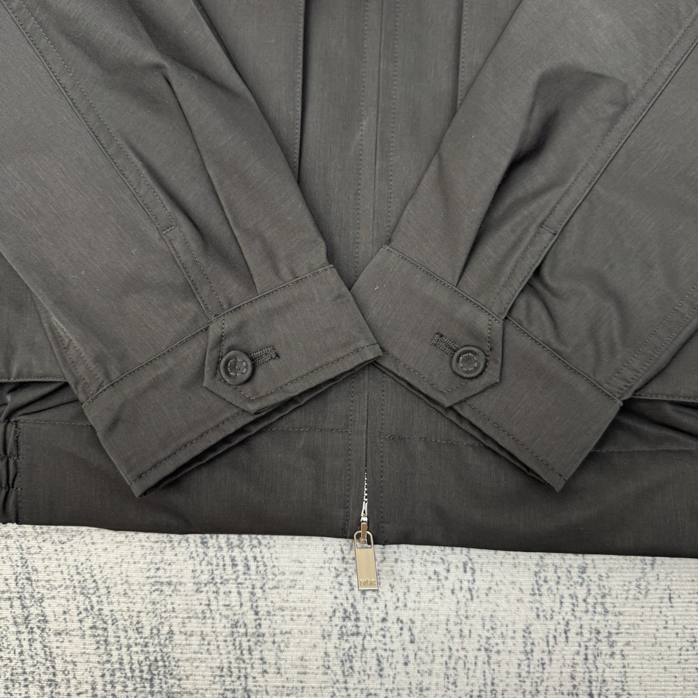 Diorior Couture Black Cotton Blouson Jacket with Embroidered Logo - New 2025 6 i1758919379668 394 0 4