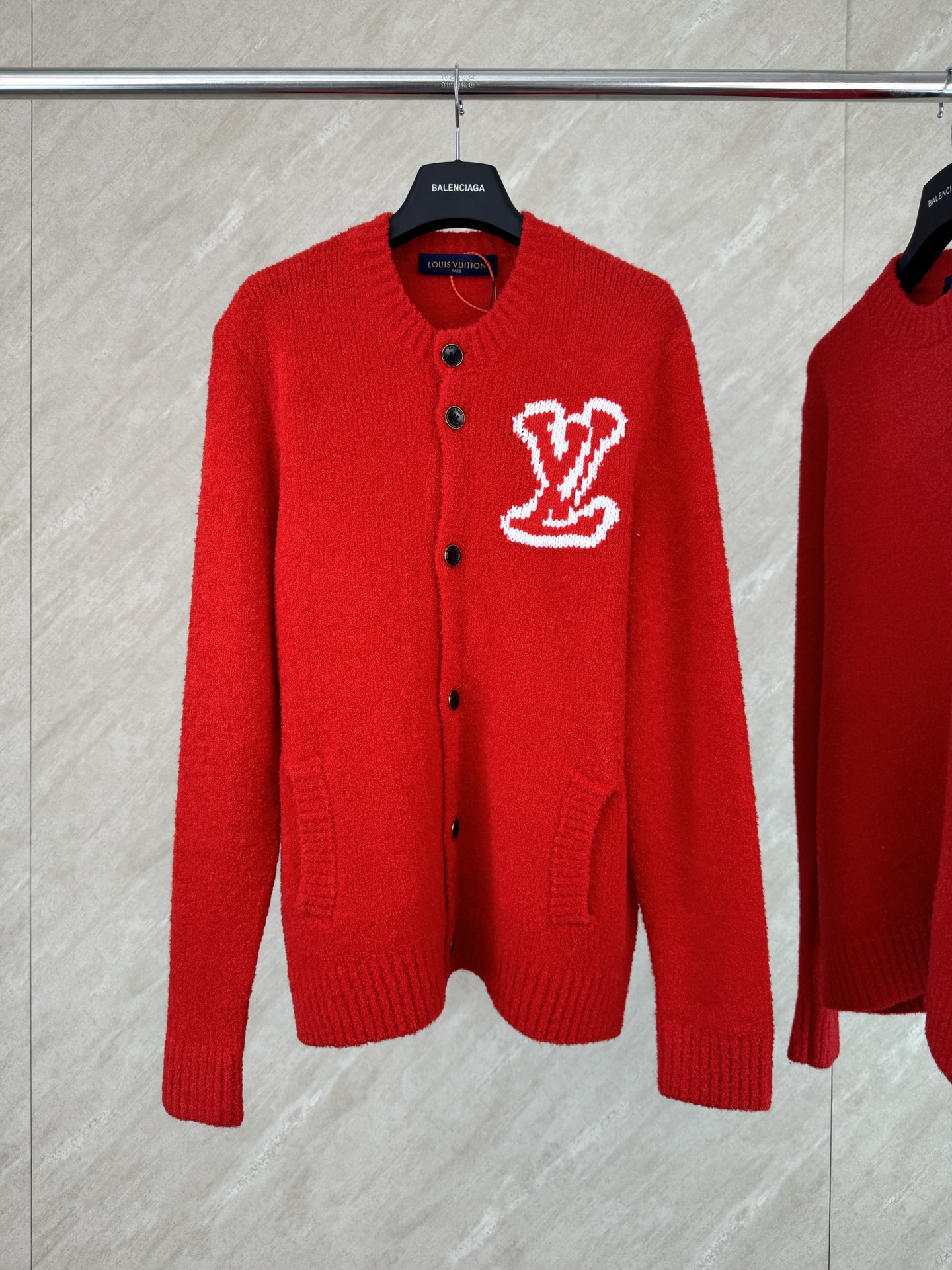 P235 1v FW25 Suéter tipo cárdigan con intarsia de aguja gruesa de principios de primavera para hombre talla s m l xl Es…