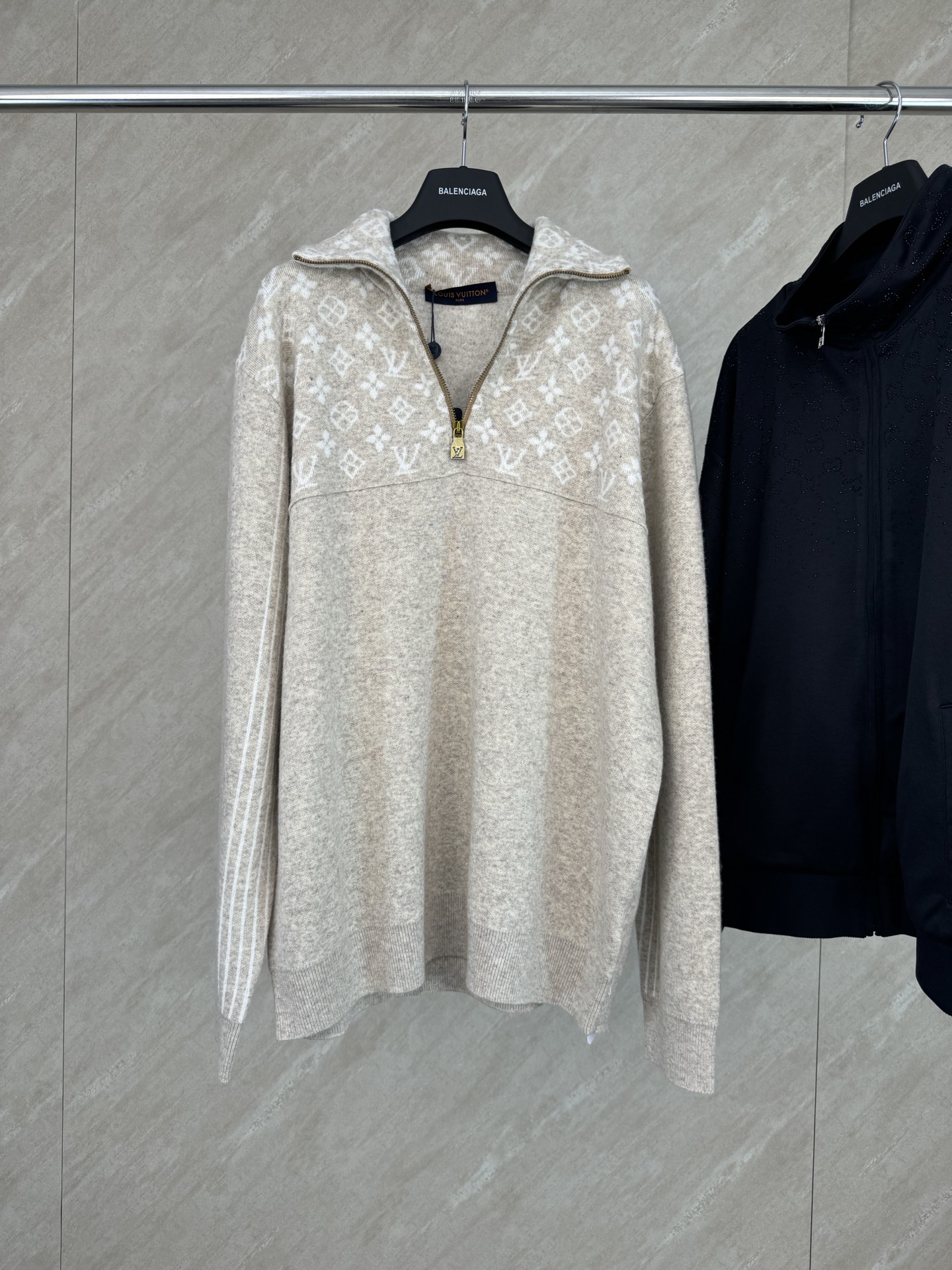 P235 Jersey de media cremallera de lana de oveja acanalada 1v 26SS talla s m l xl
