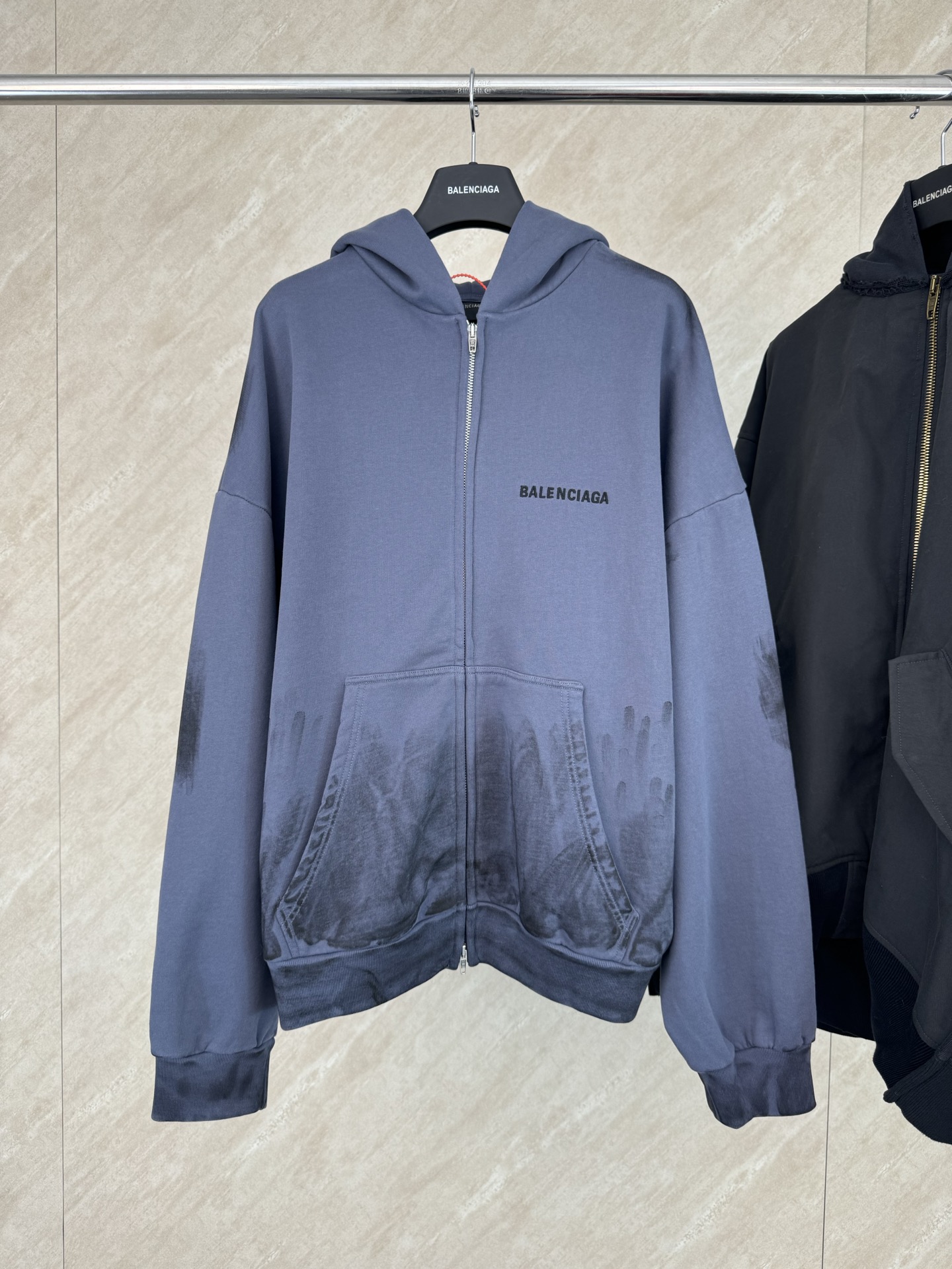 P235 BALENCIAGA París 25SS sudadera con capucha y bordado de letras pintado a mano, tallas s m l
