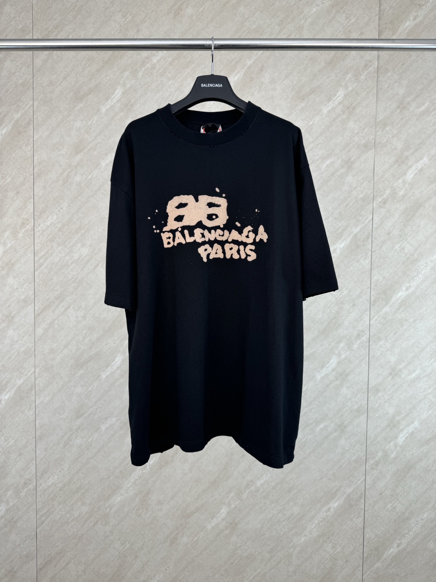 P120 BALENCIAGA 巴黎世家 经典圆领数码印花直喷短袖T恤 size s m l xl