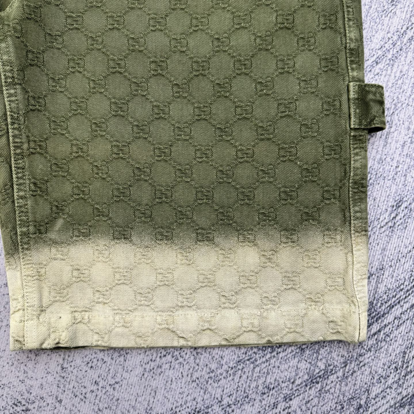 Gucci Gucci 古奇 暗纹双G提花渐变牛仔短裤