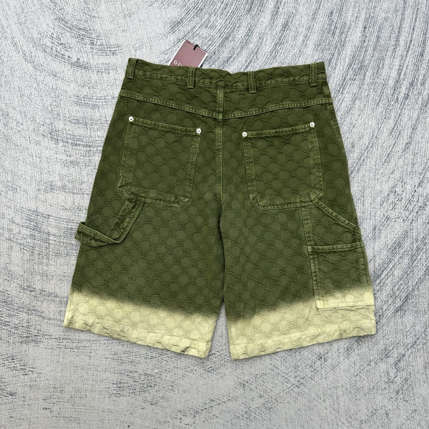 Gucci Gucci 古奇 暗纹双G提花渐变牛仔短裤