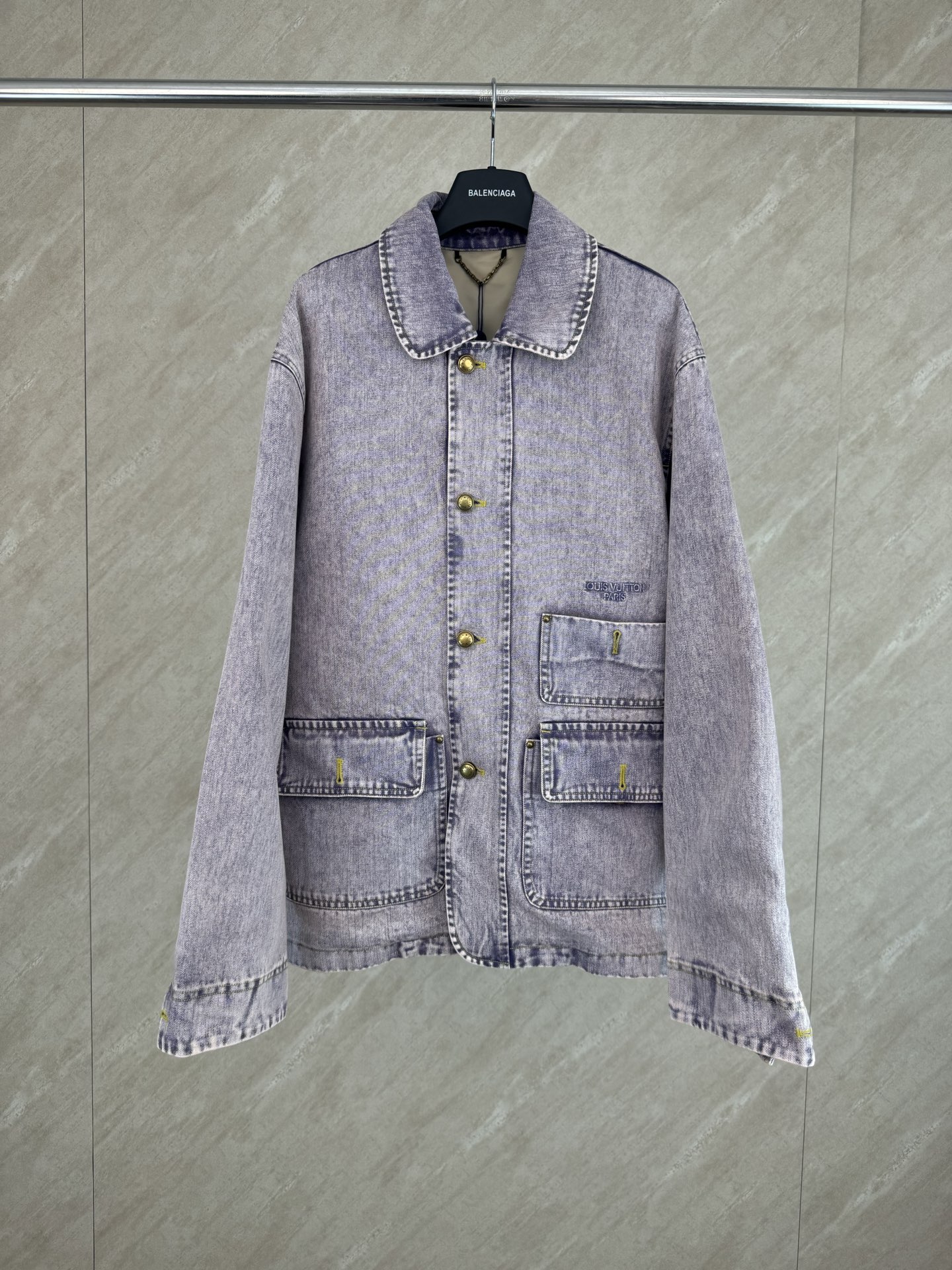 P315 1v 2026SS serie de primavera y verano traje de mezclilla descolorido chaqueta de trabajo talla 46 48 50 52