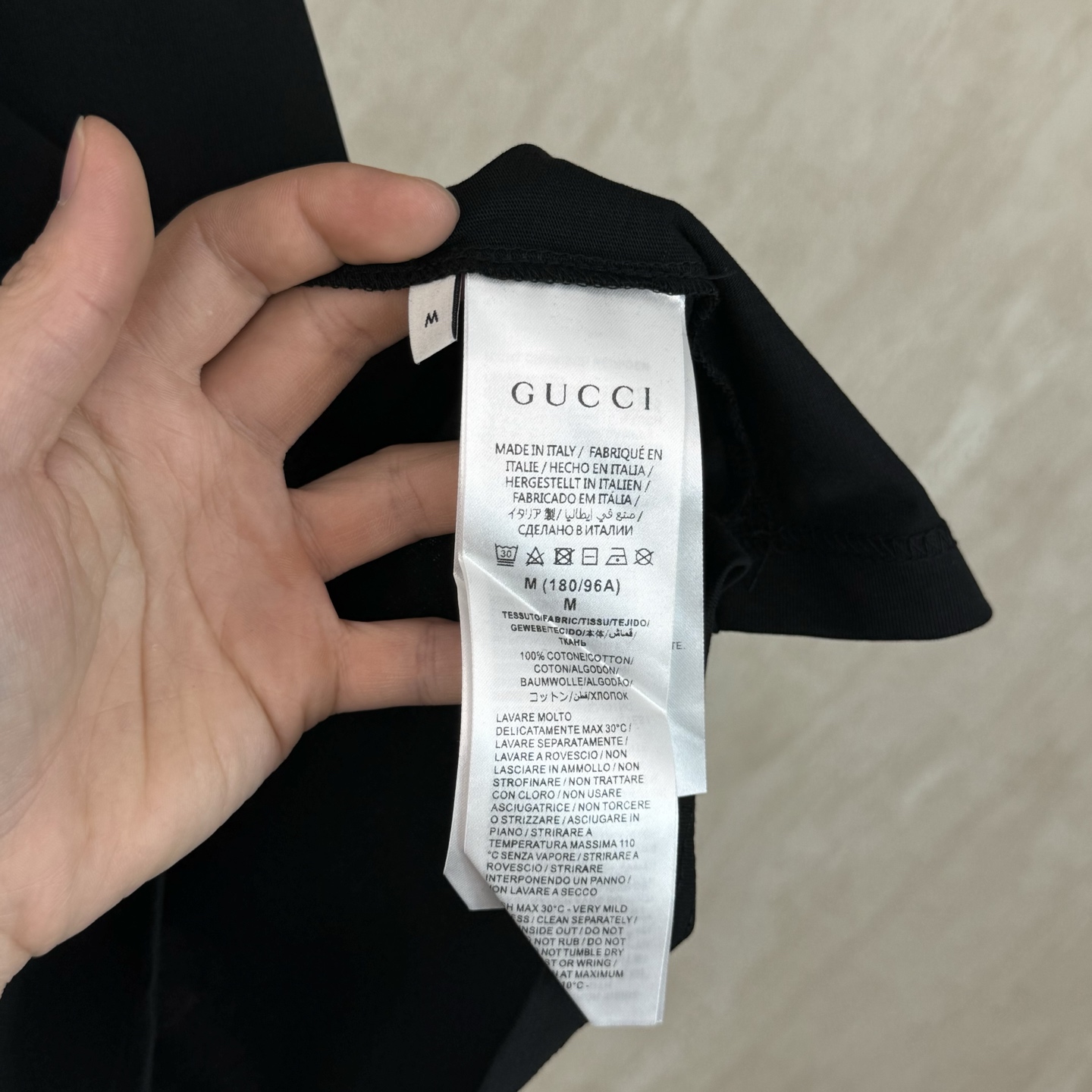 Gucci GUCCI 古奇 26SS平纹针织棉质圆领短袖T恤