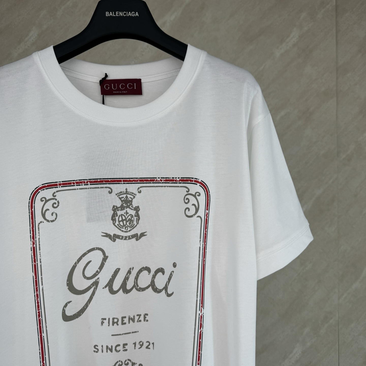 Gucci Gucci 古奇 26ss春夏新款典藏标识“Gucci Firenze Since 1921”短袖T恤