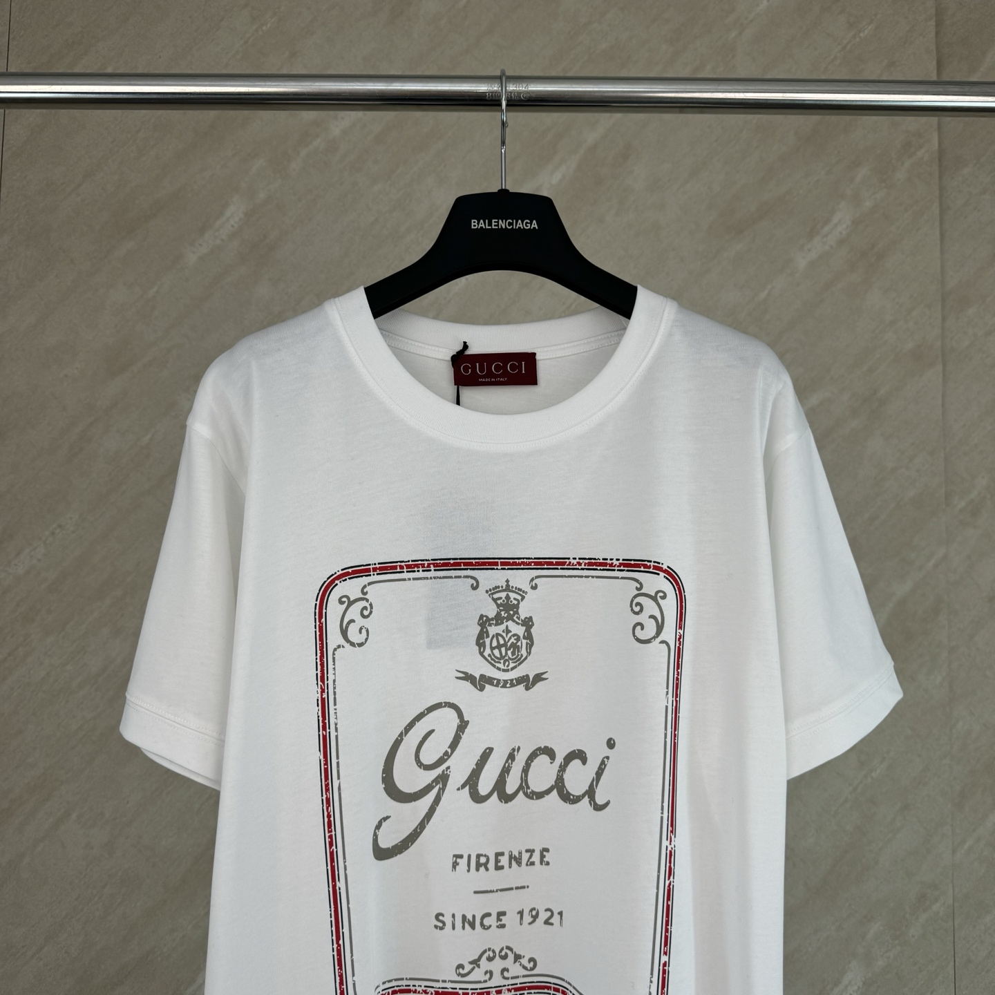 Gucci Gucci 古奇 26ss春夏新款典藏标识“Gucci Firenze Since 1921”短袖T恤