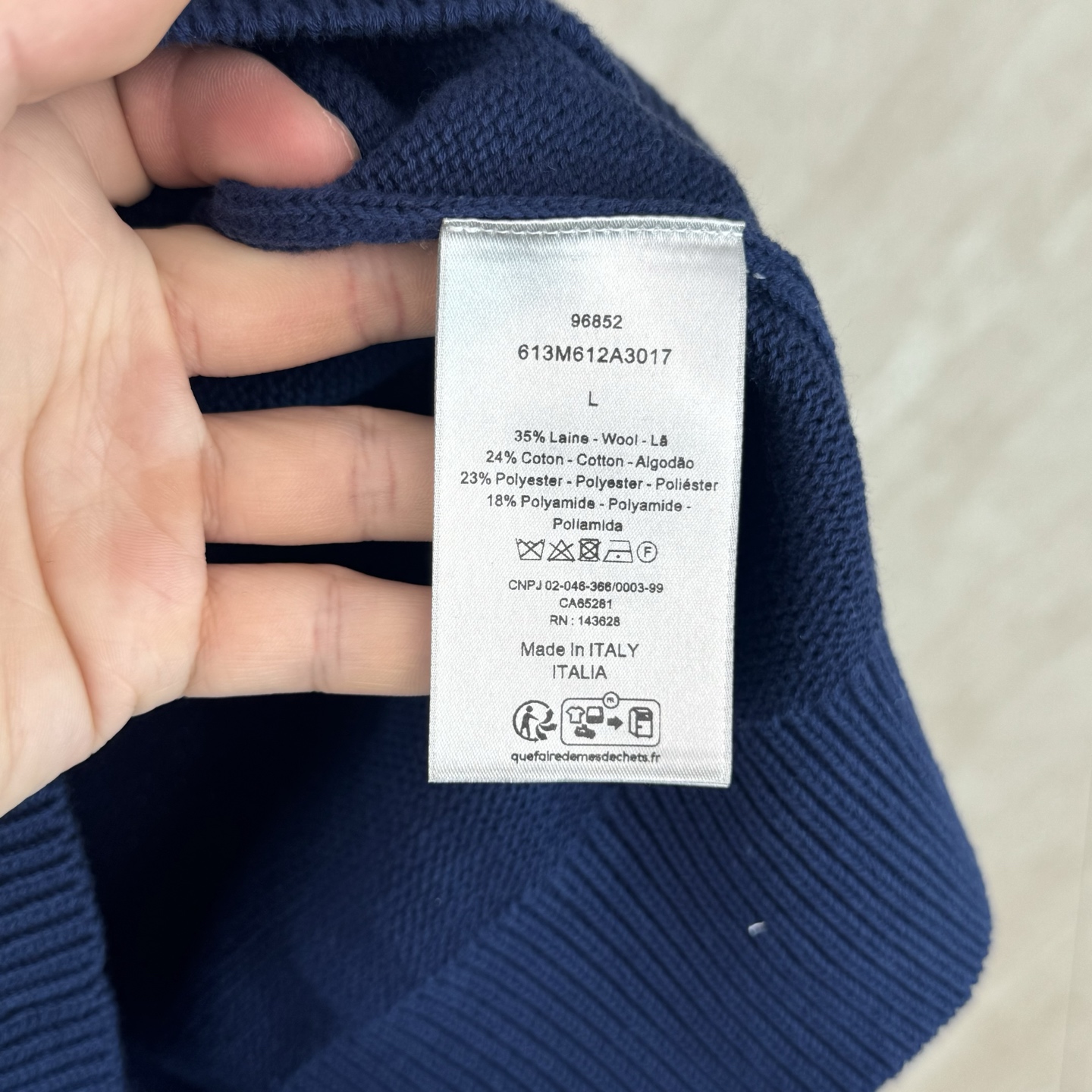 Dior Dior 迪奥 SS26新款 Obilque拼接字母口袋袖肘针织衫毛衣